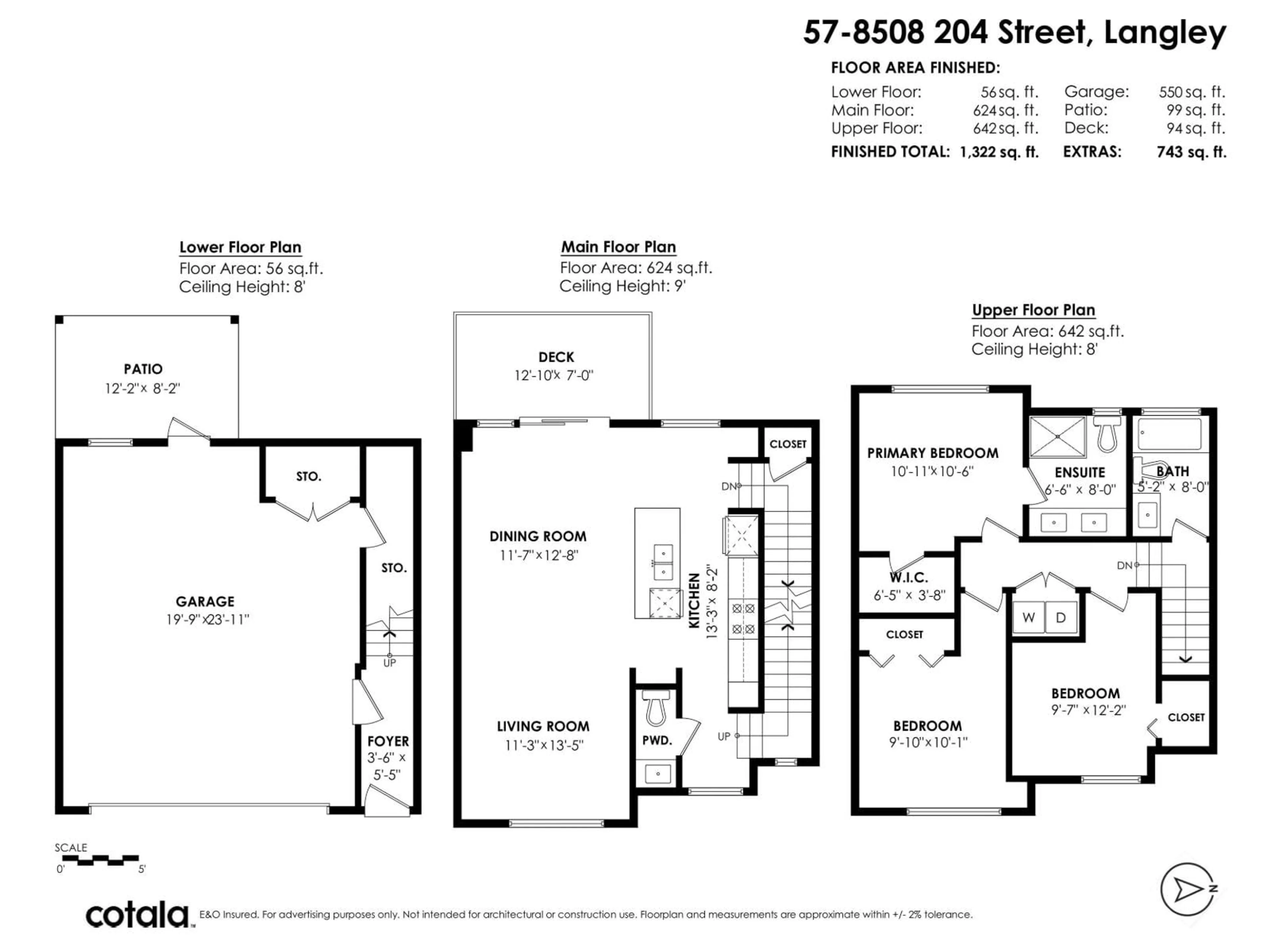 Floor plan for 57 - 8508 204 STREET, Langley British Columbia V2Y0V8