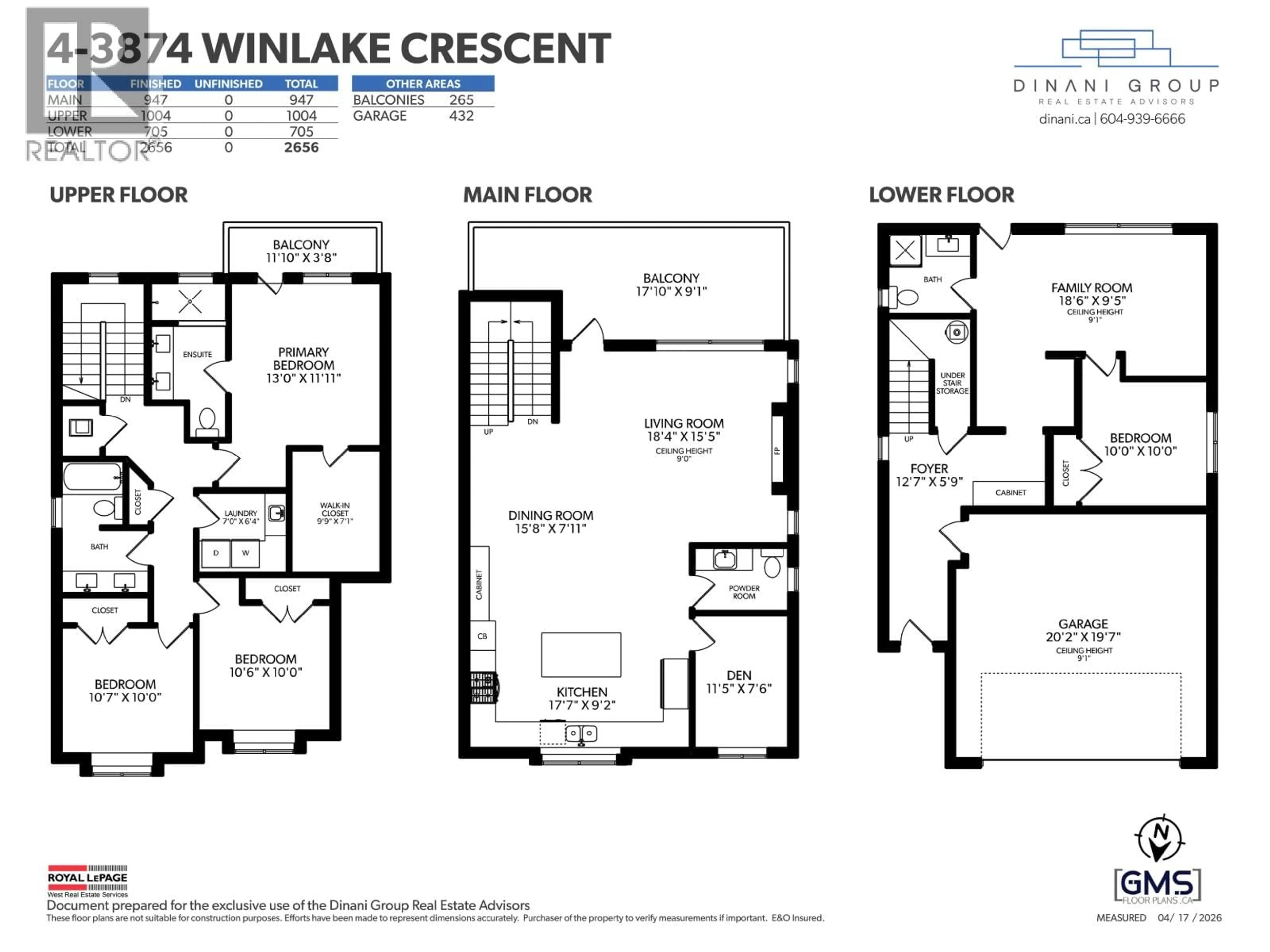 Floor plan for 4 - 3874 WINLAKE CRESCENT, Burnaby British Columbia V5A2G5