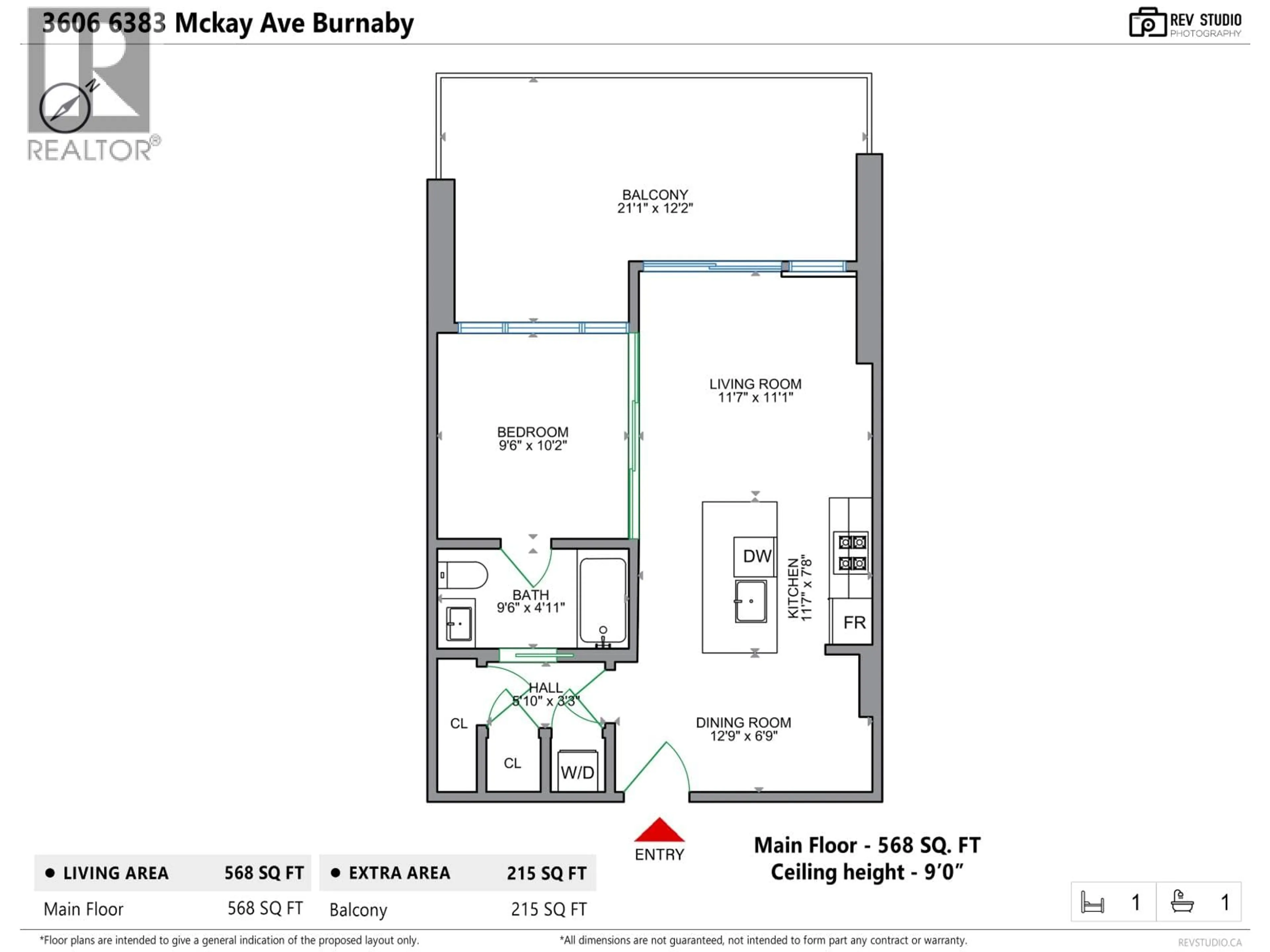 Floor plan for 3606 - 6383 MCKAY AVENUE, Burnaby British Columbia V5H0H8