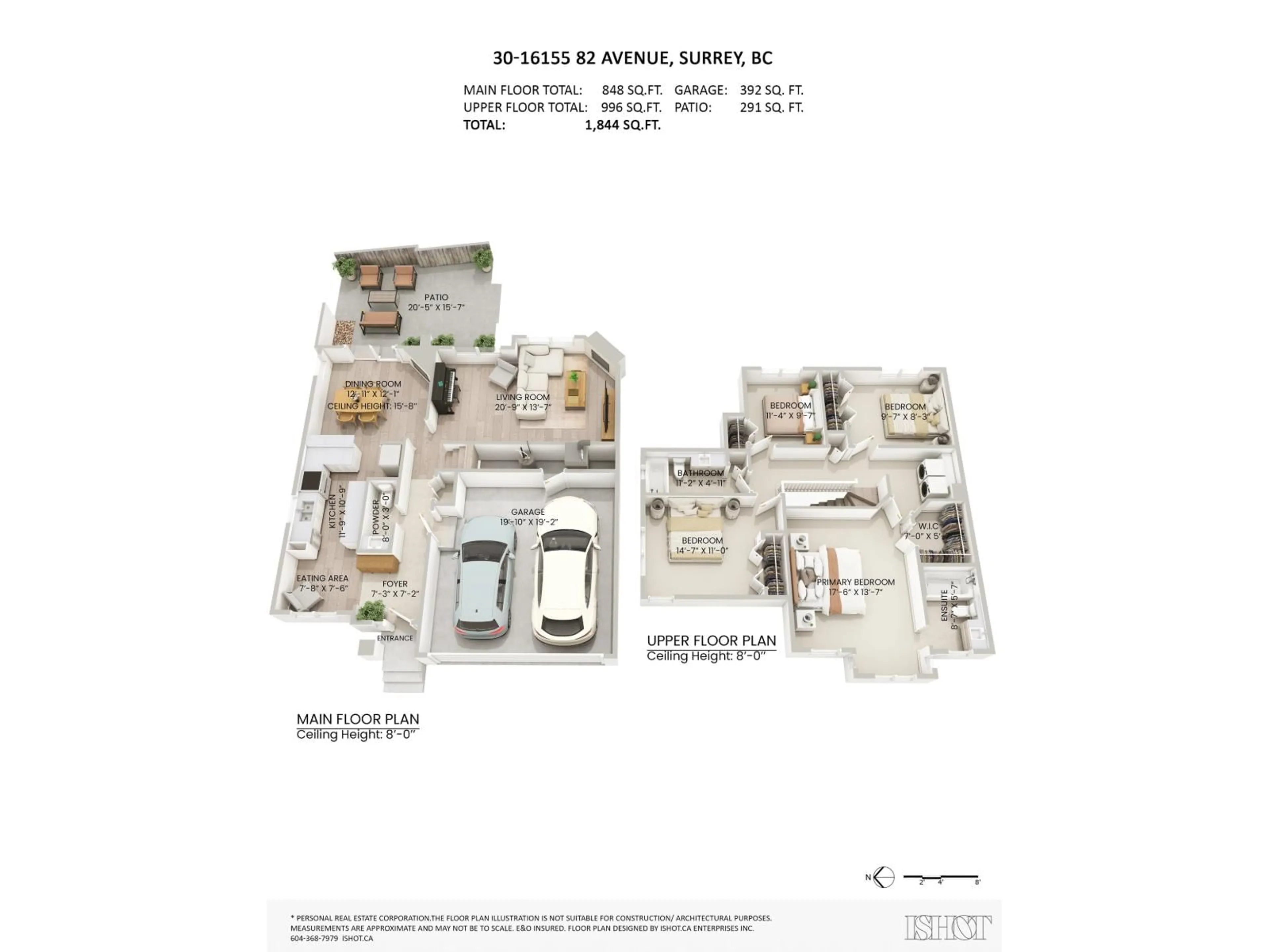 Floor plan for 30 - 16155 82 AVENUE, Surrey British Columbia V4N0P7