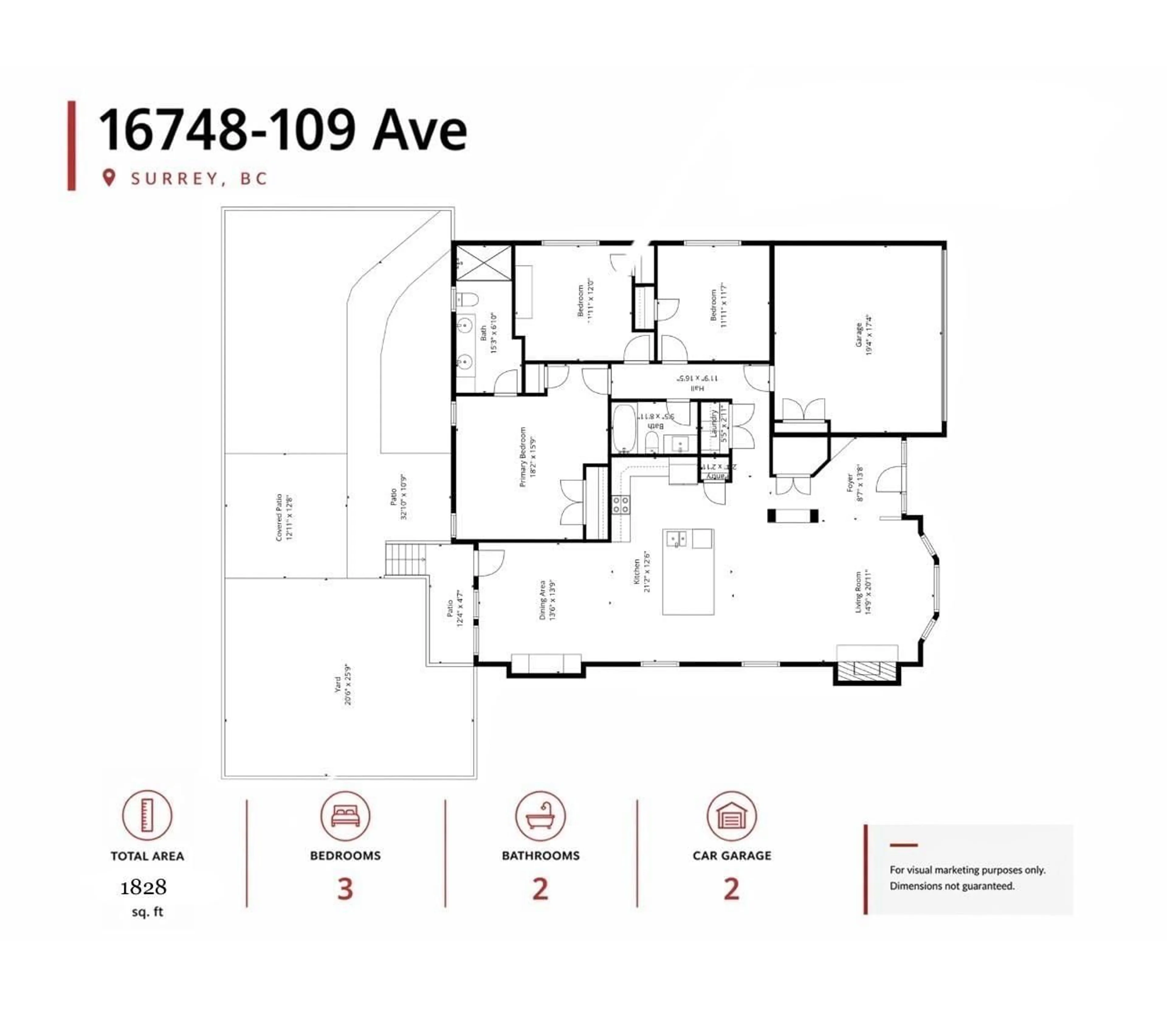 Floor plan for 16748 109 AVENUE, Surrey British Columbia V4N5H6