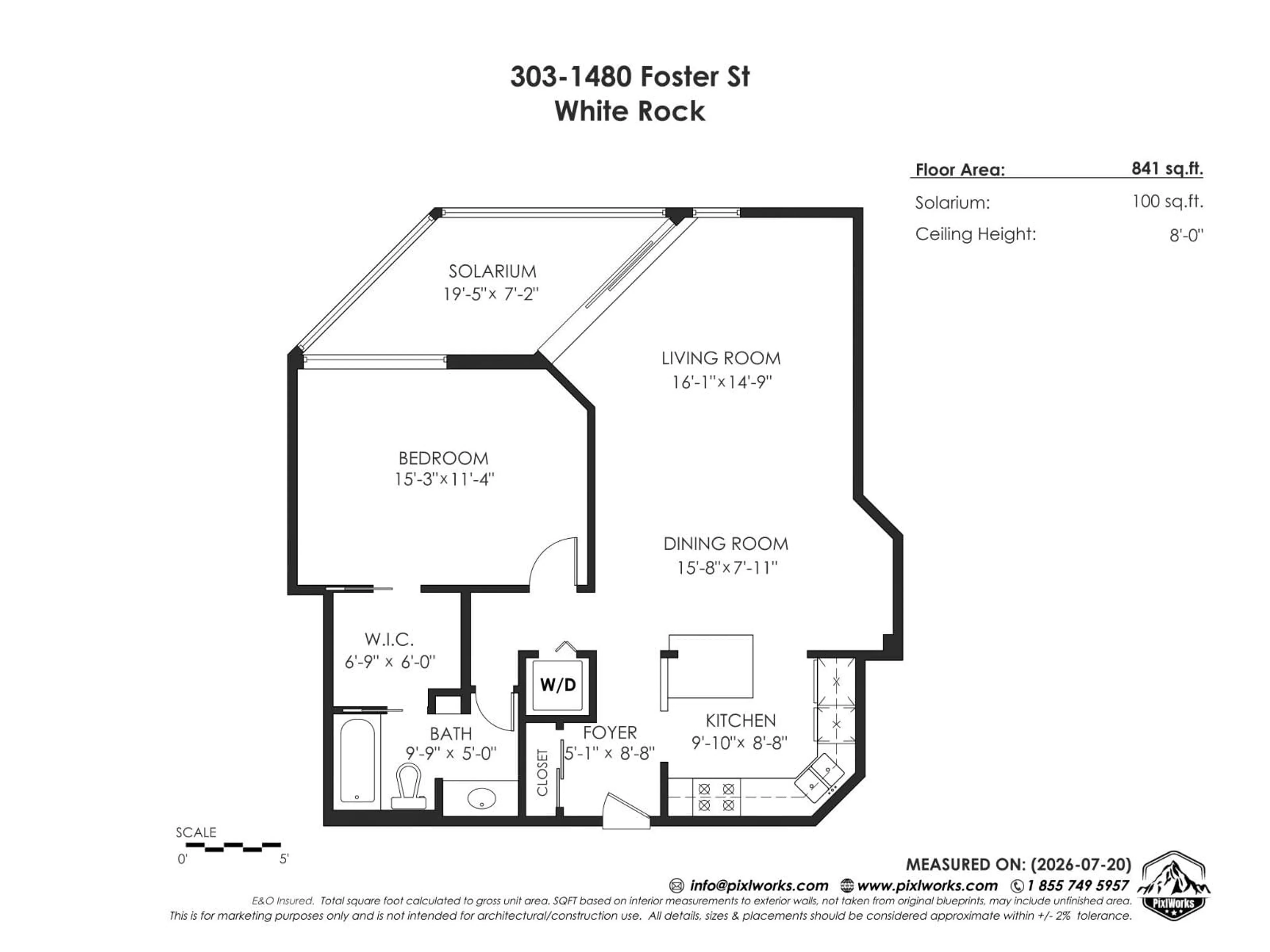 Floor plan for 303 - 1480 FOSTER STREET, White Rock British Columbia V4B3X7