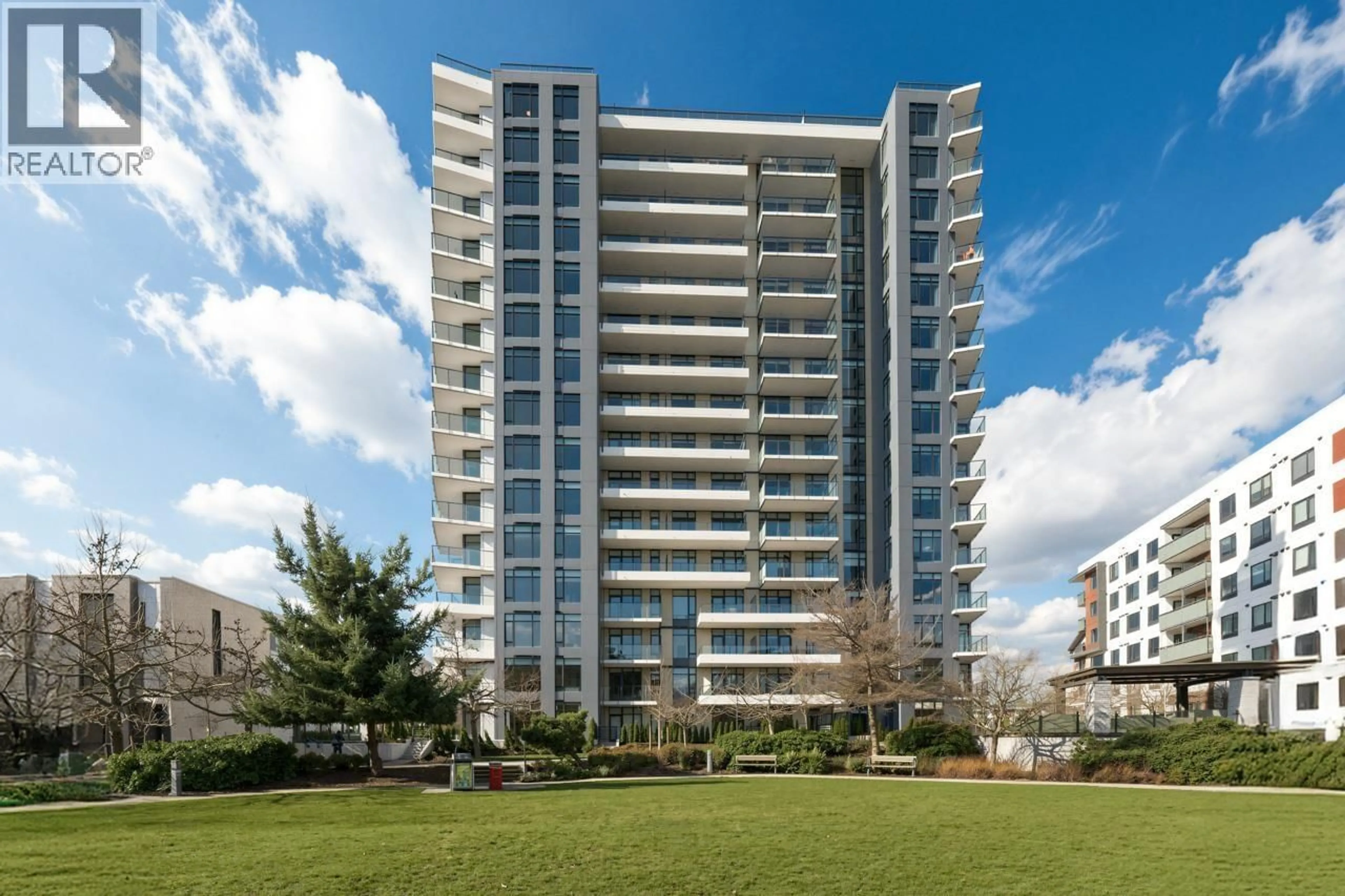 A pic from outside/outdoor area/front of a property/back of a property/a pic from drone, building for 802 - 6138 BIRNEY AVENUE, Vancouver British Columbia V6T1W5