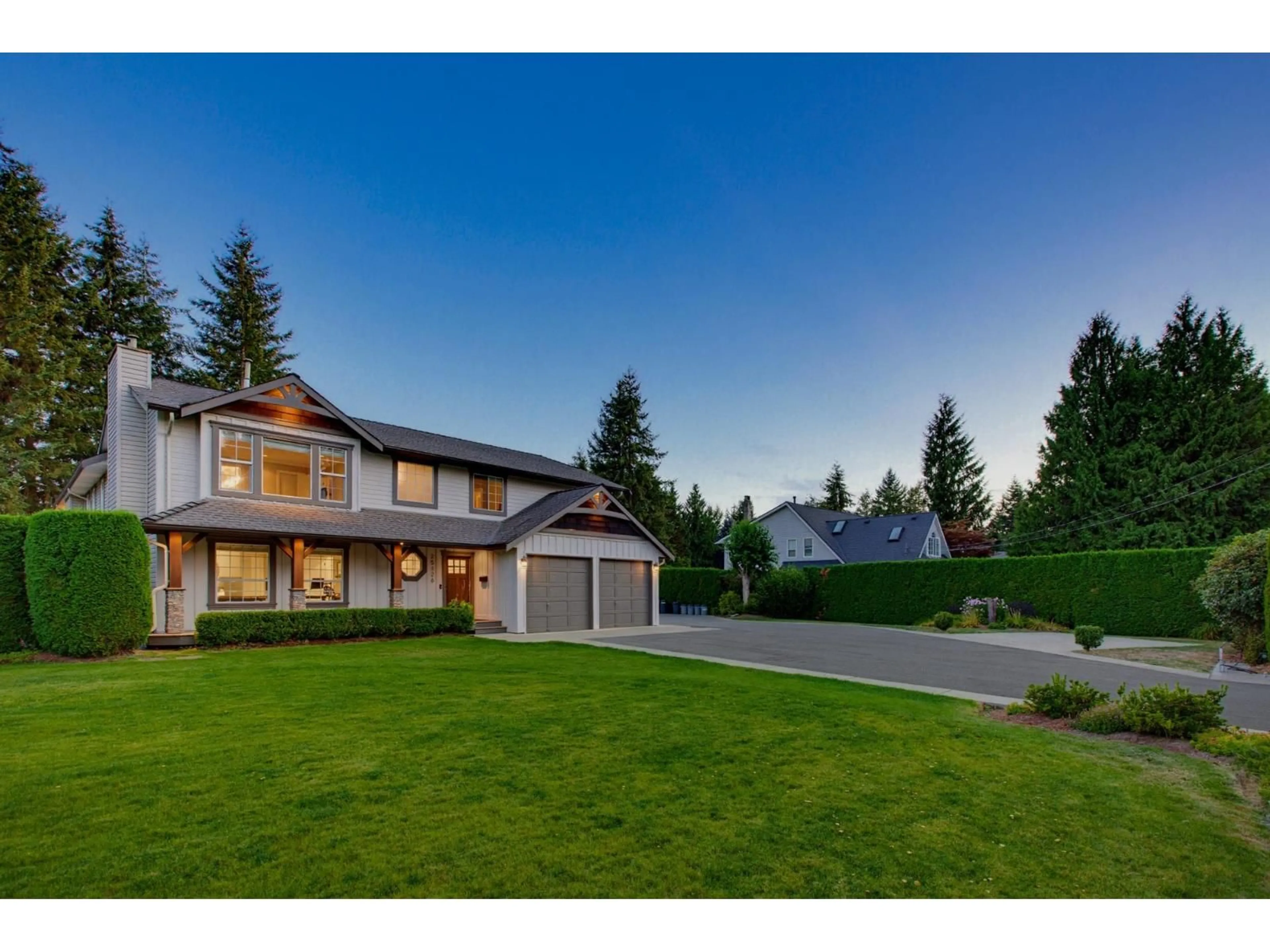 A pic from outside/outdoor area/front of a property/back of a property/a pic from drone, mountain view for 25126 58 AVENUE, Langley British Columbia V4W1G8