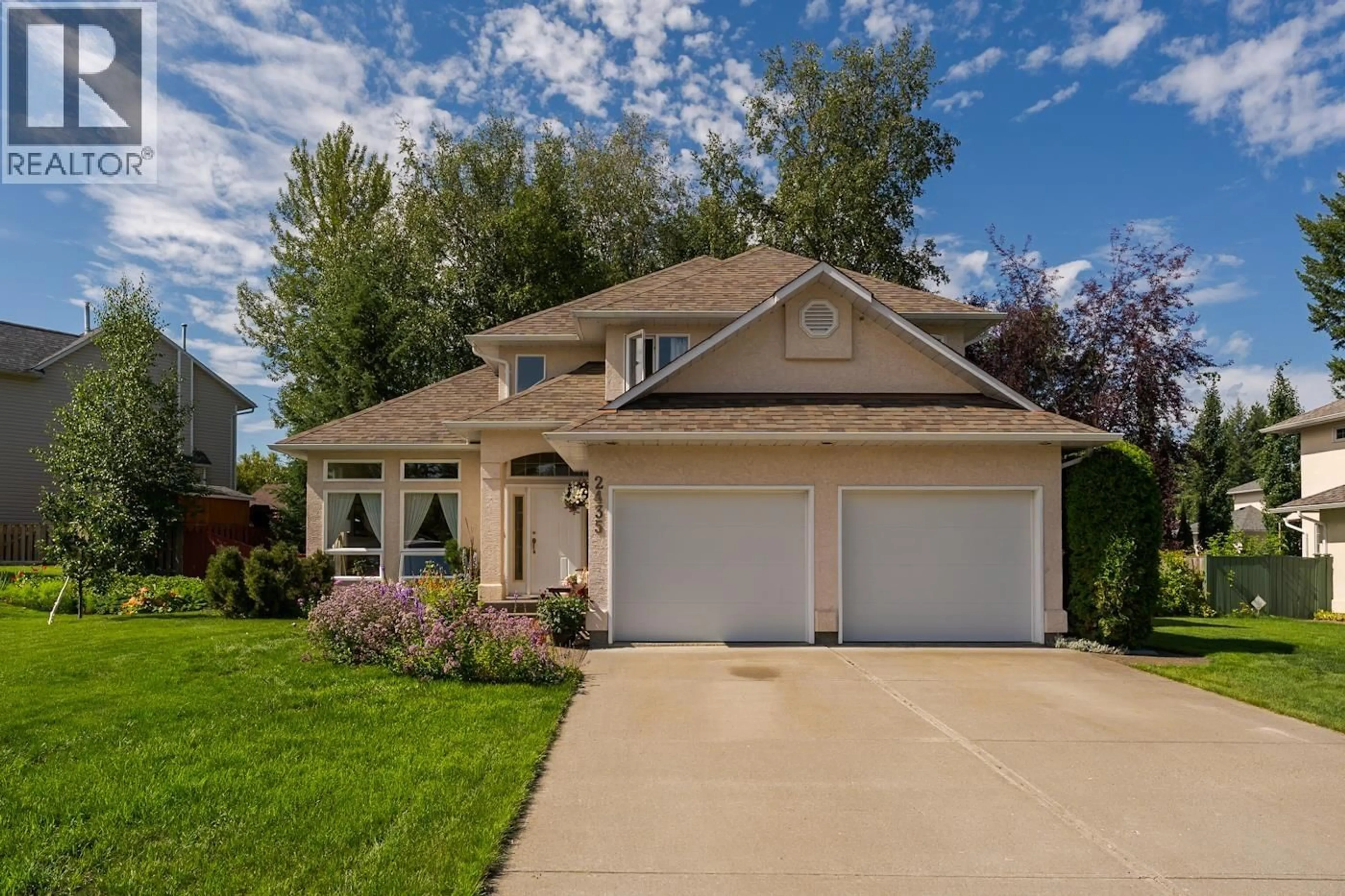 Home with vinyl exterior material, street for 2435 PANORAMA CRESCENT, Prince George British Columbia V2K4C2