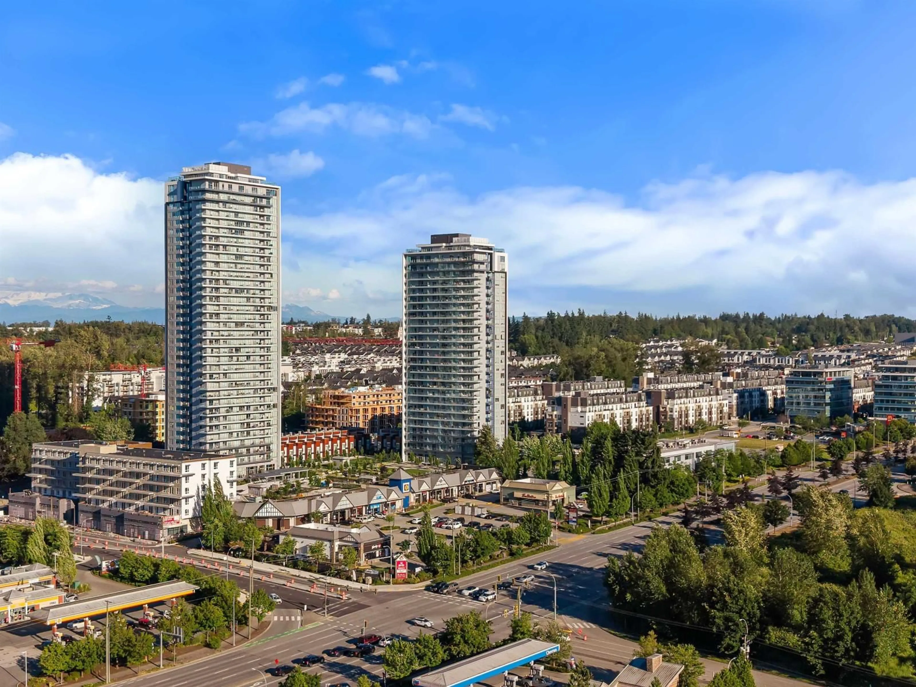 A pic from outside/outdoor area/front of a property/back of a property/a pic from drone, city buildings view from balcony for 1103 - 20065 85 AVENUE, Langley British Columbia V2Y3Y5