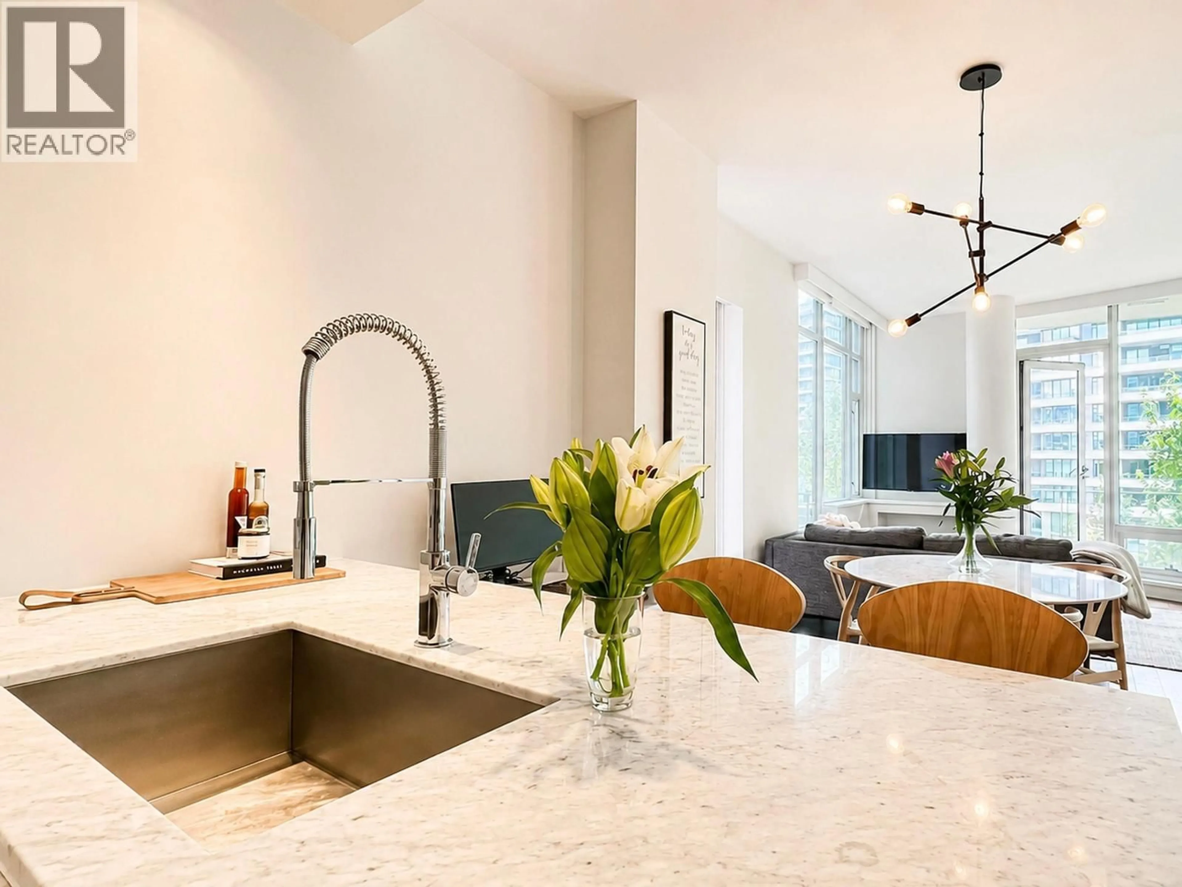 Contemporary kitchen, ceramic/tile floor for 406 - 1633 ONTARIO STREET, Vancouver British Columbia V5Y0C2
