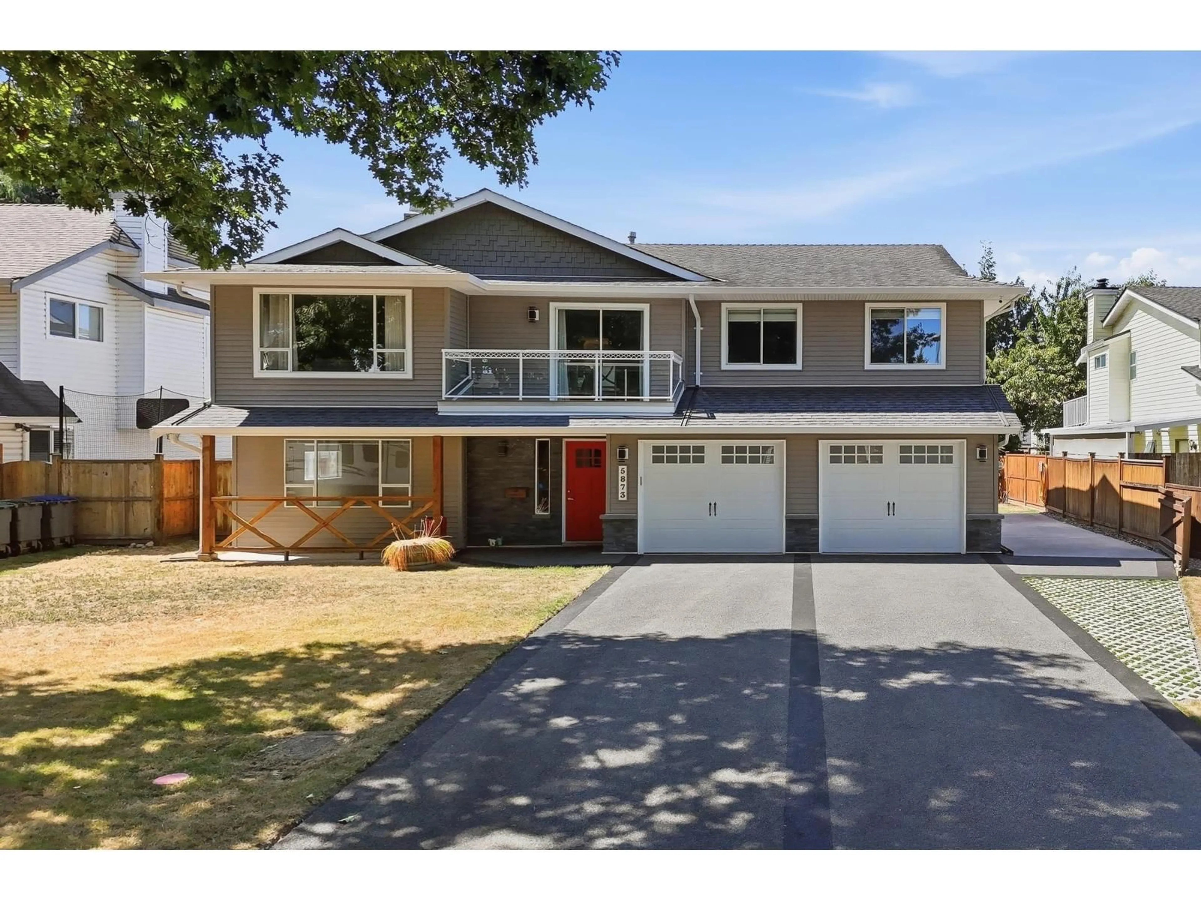 Home with vinyl exterior material, street for 5873 169 STREET, Surrey British Columbia V3S7A1