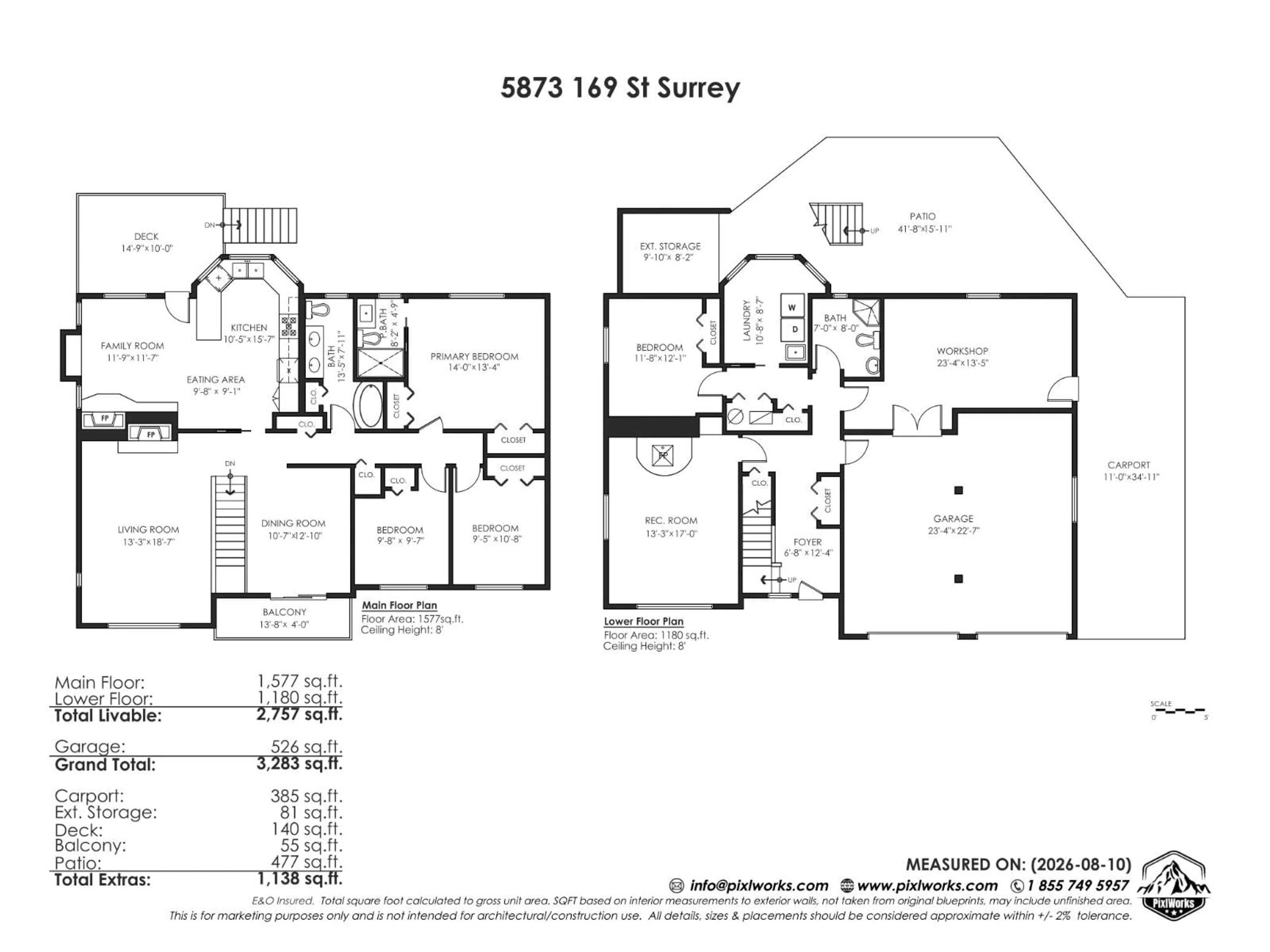 Floor plan for 5873 169 STREET, Surrey British Columbia V3S7A1
