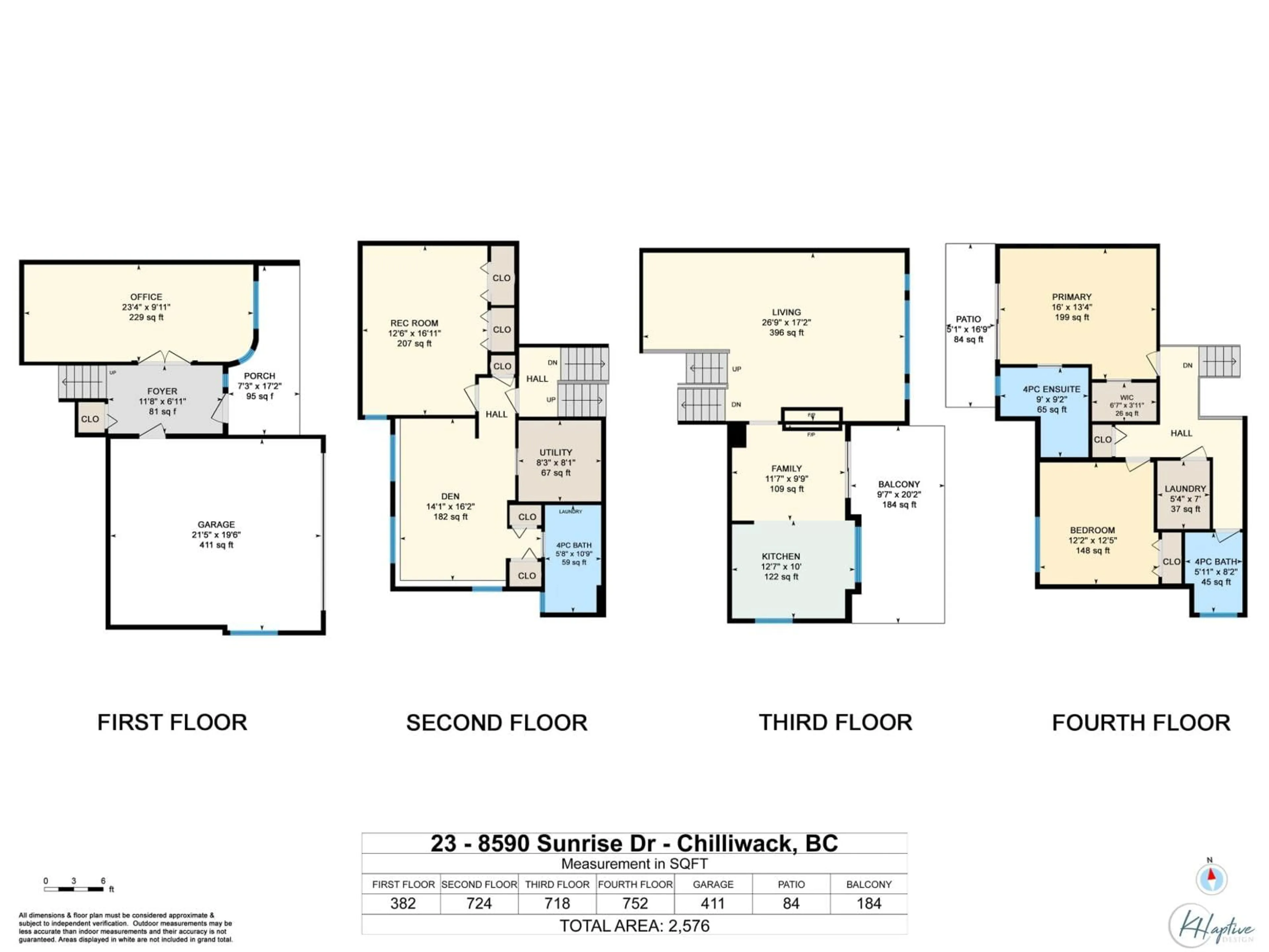 Floor plan for 23 - 8590 SUNRISE DRIVE, Chilliwack British Columbia V2R3Z4