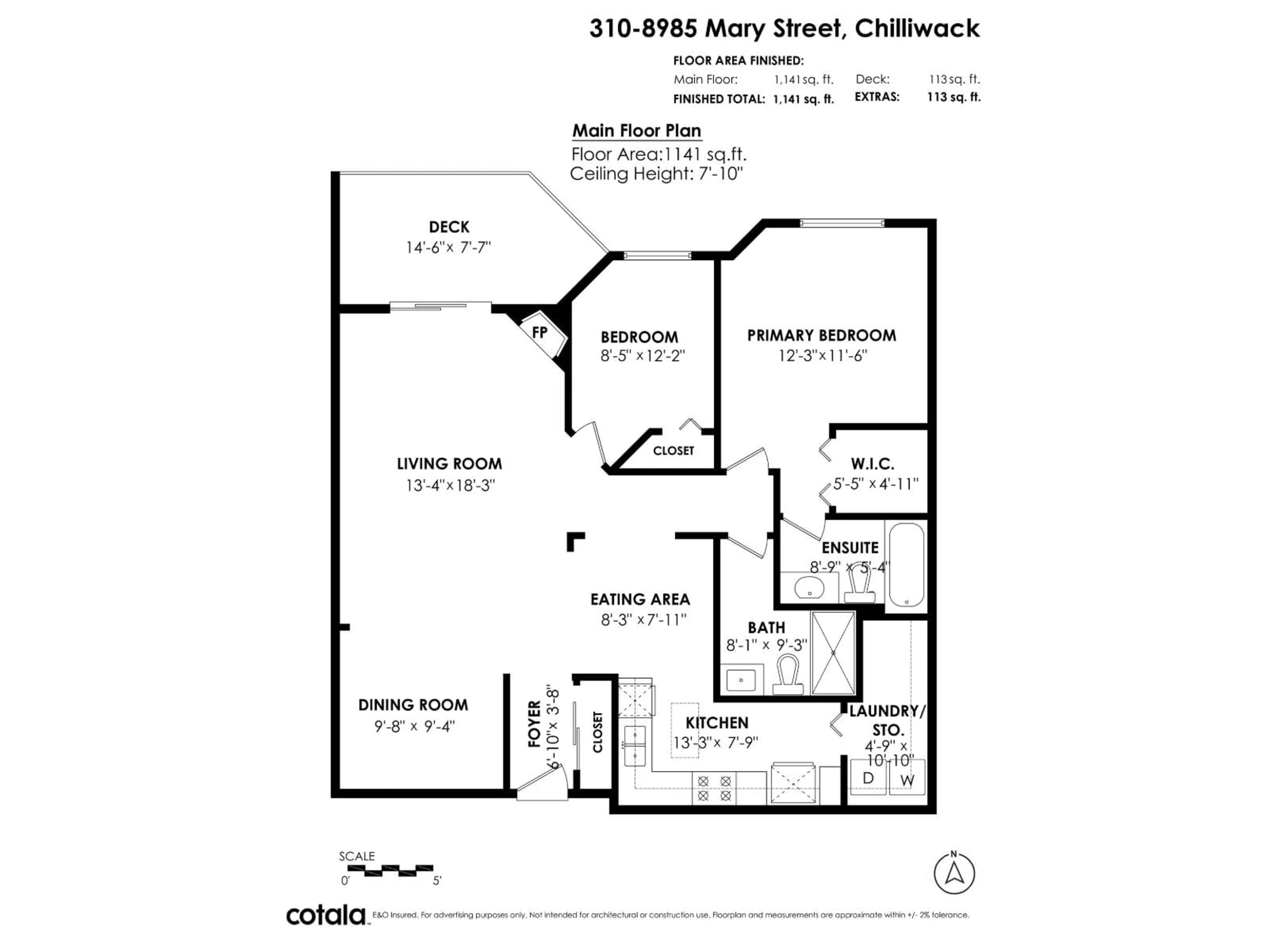 Floor plan for 310 - 8985 MARY STREET, Chilliwack British Columbia V2P4J4
