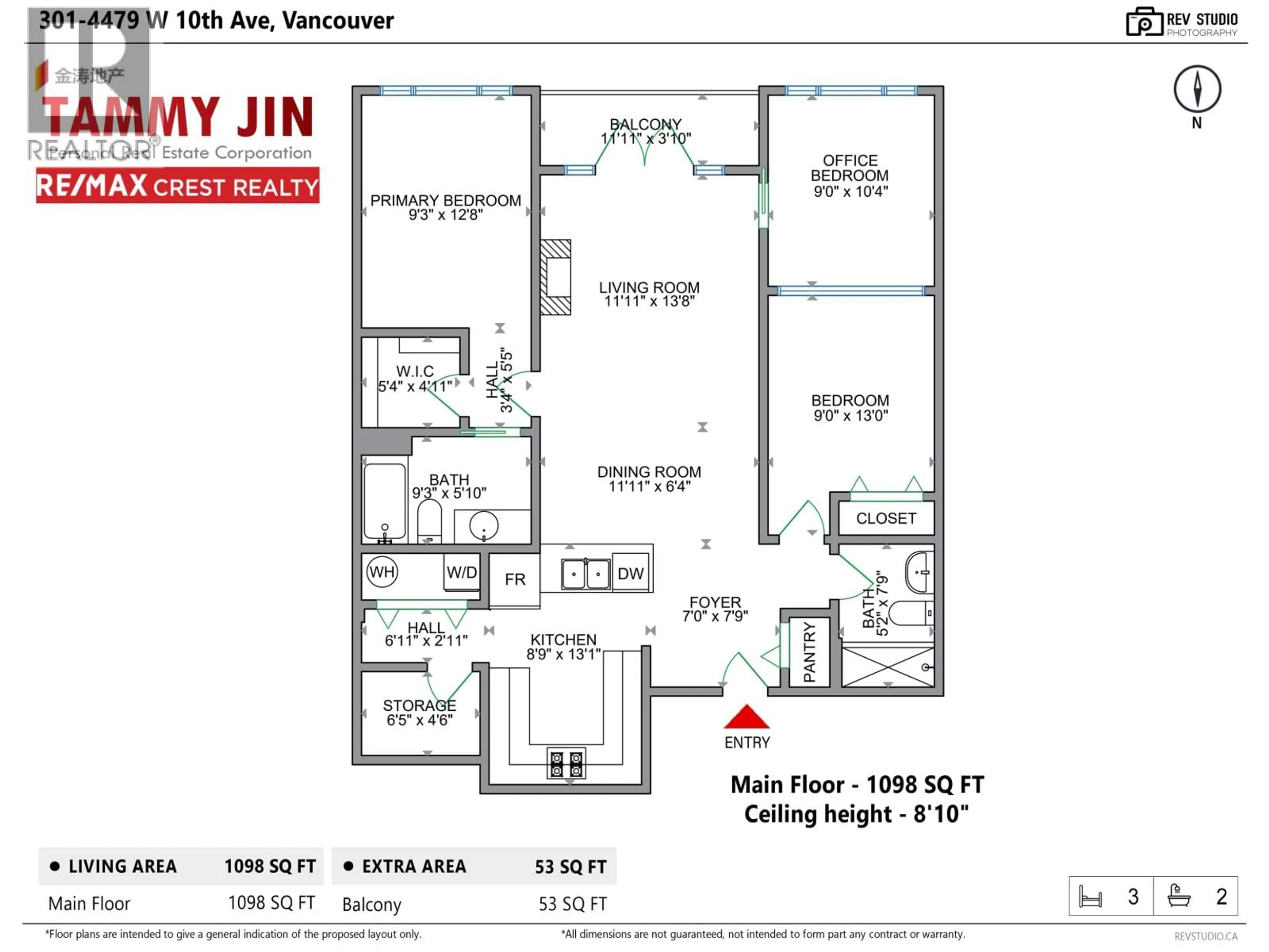 Floor plan for 301 - 4479 10TH AVENUE, Vancouver British Columbia V6R2H8