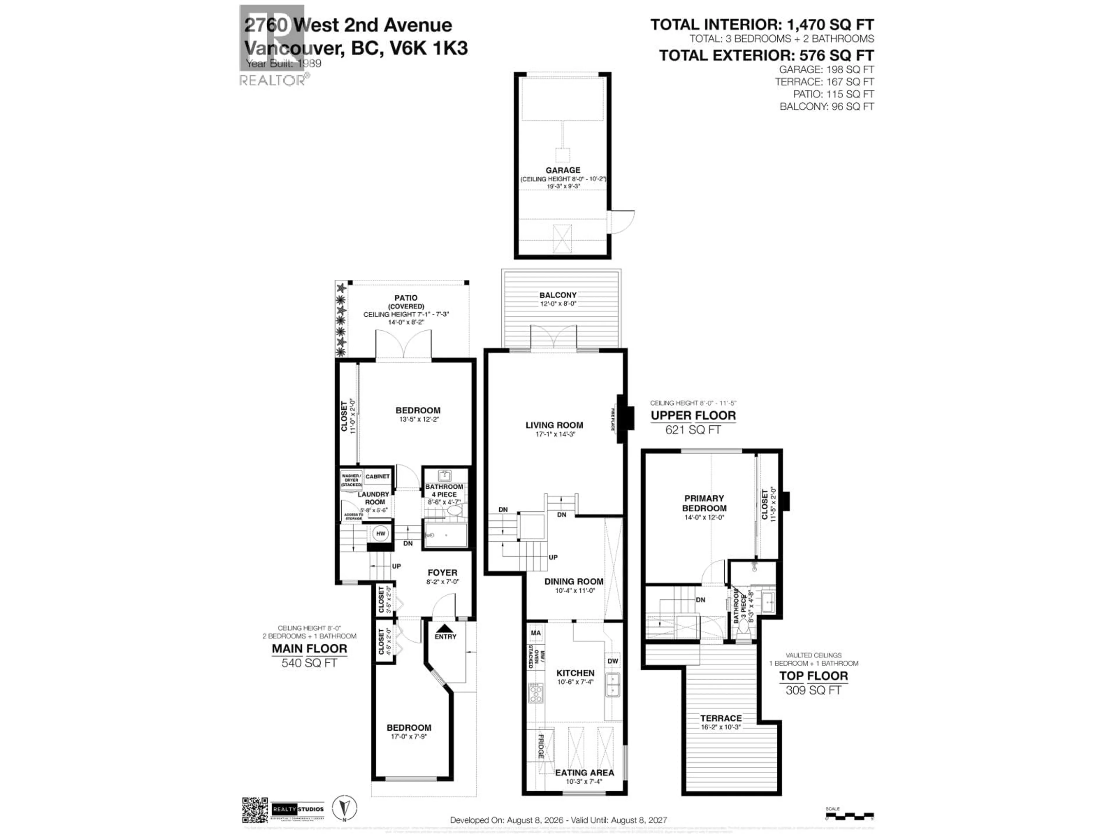 Floor plan for 2760 2ND AVENUE, Vancouver British Columbia V6K1K3