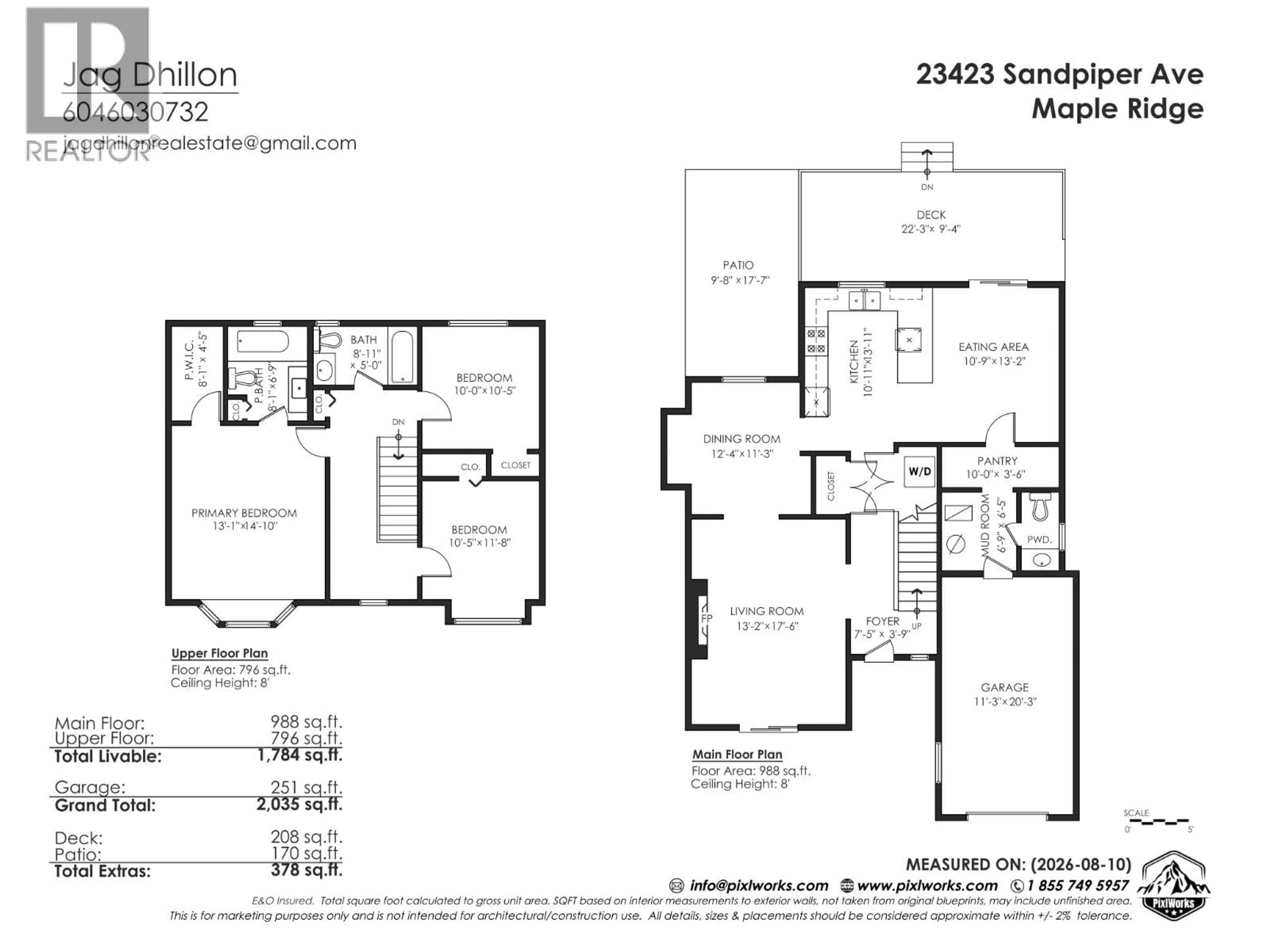 Floor plan for 23423 SANDPIPER AVENUE, Maple Ridge British Columbia V2X9M4
