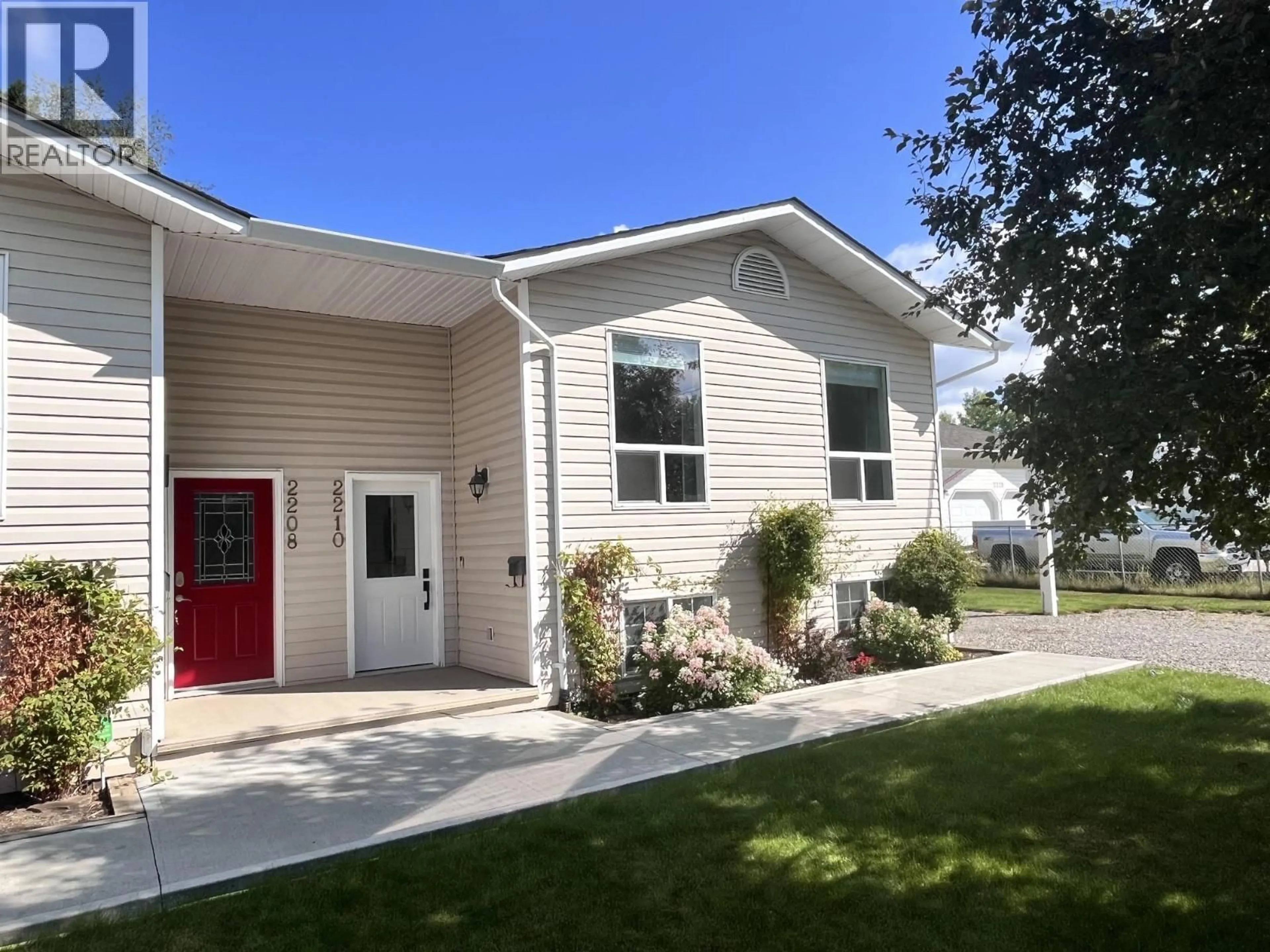 Home with vinyl exterior material, street for 2210 GASSOFF ROAD, Quesnel British Columbia V2J4E6
