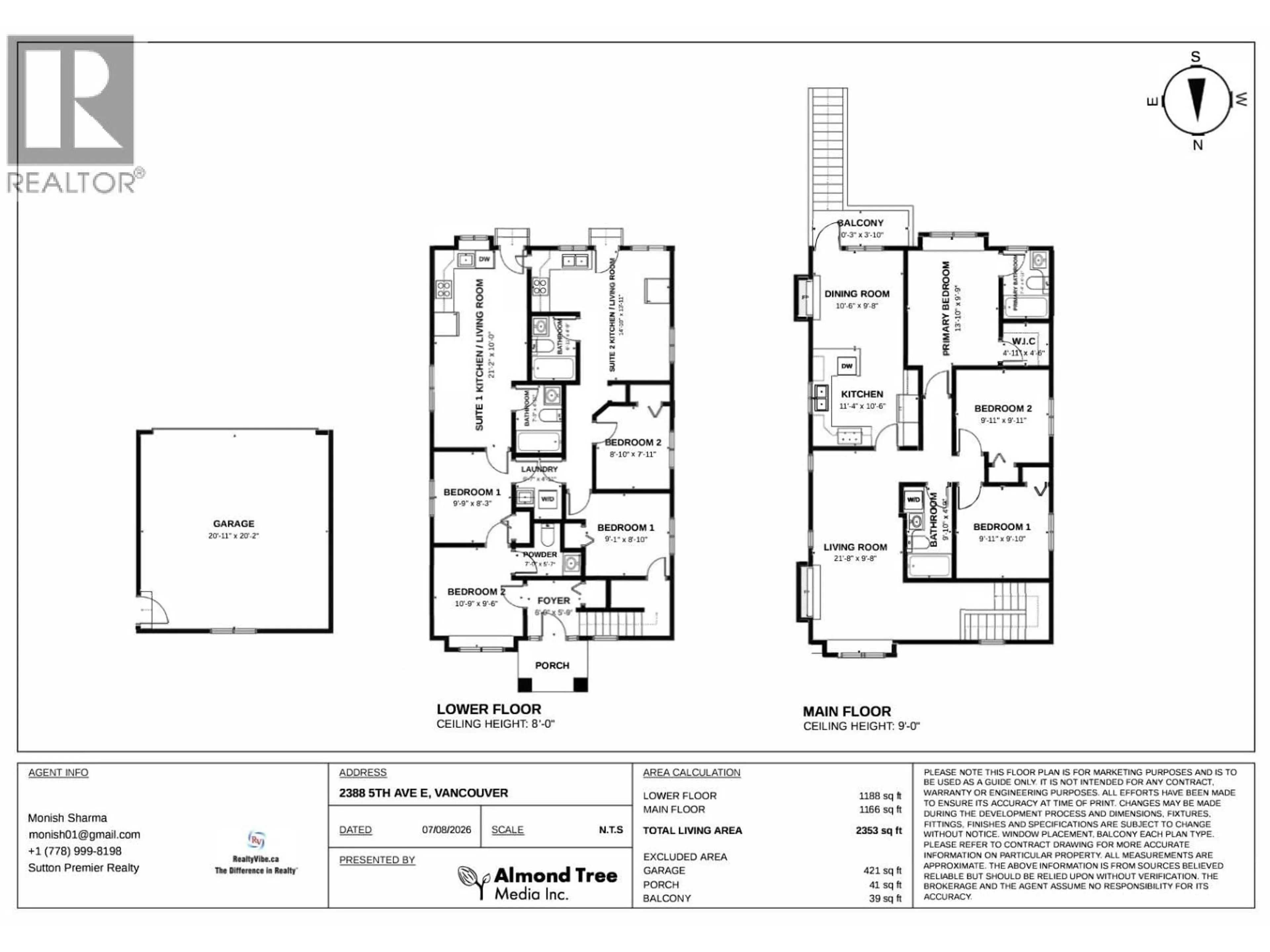 Floor plan for 2388 5TH AVENUE, Vancouver British Columbia V5N1N1