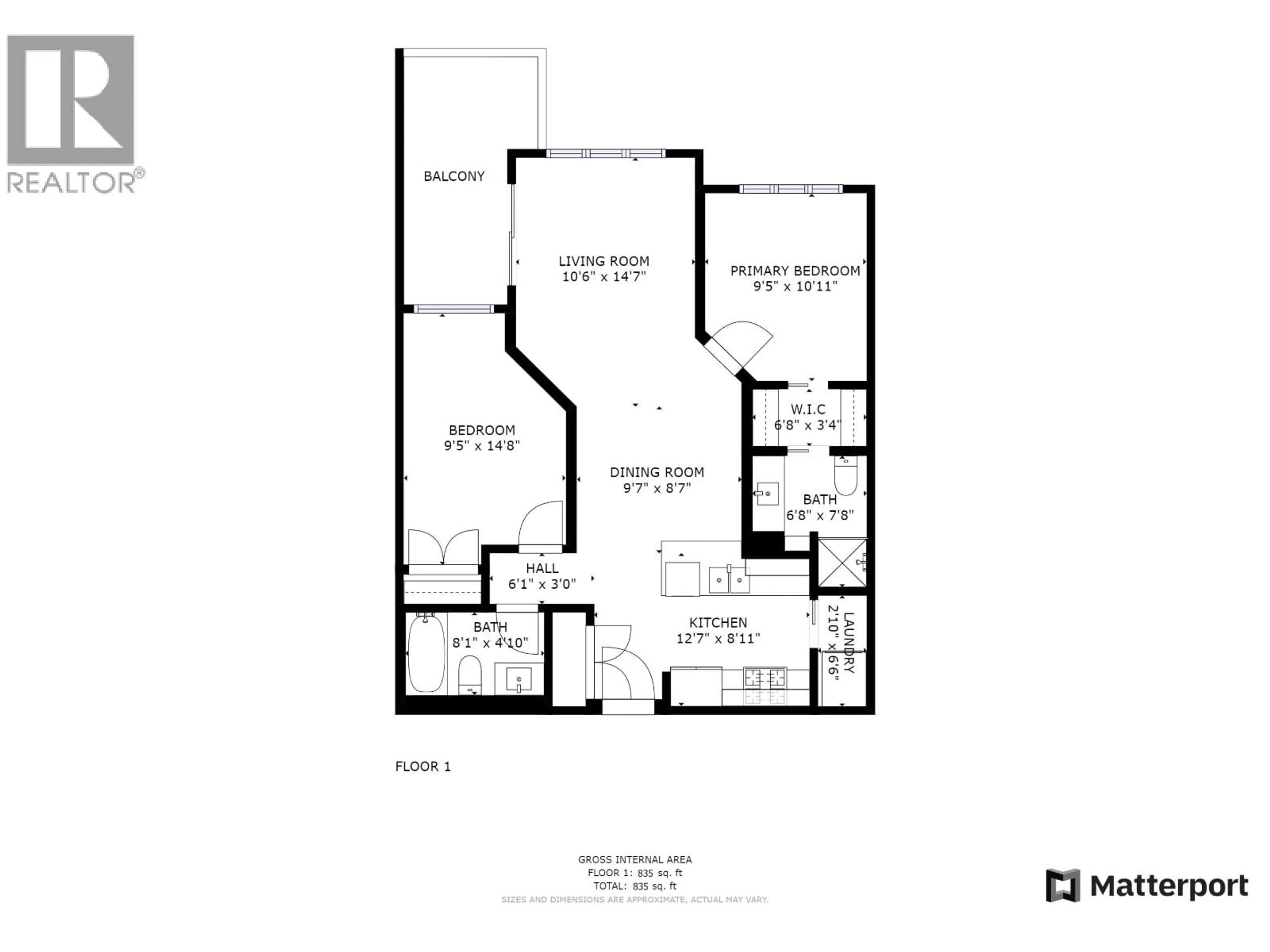 Floor plan for 3320 - 2180 KELLY AVENUE, Port Coquitlam British Columbia V3C0S4