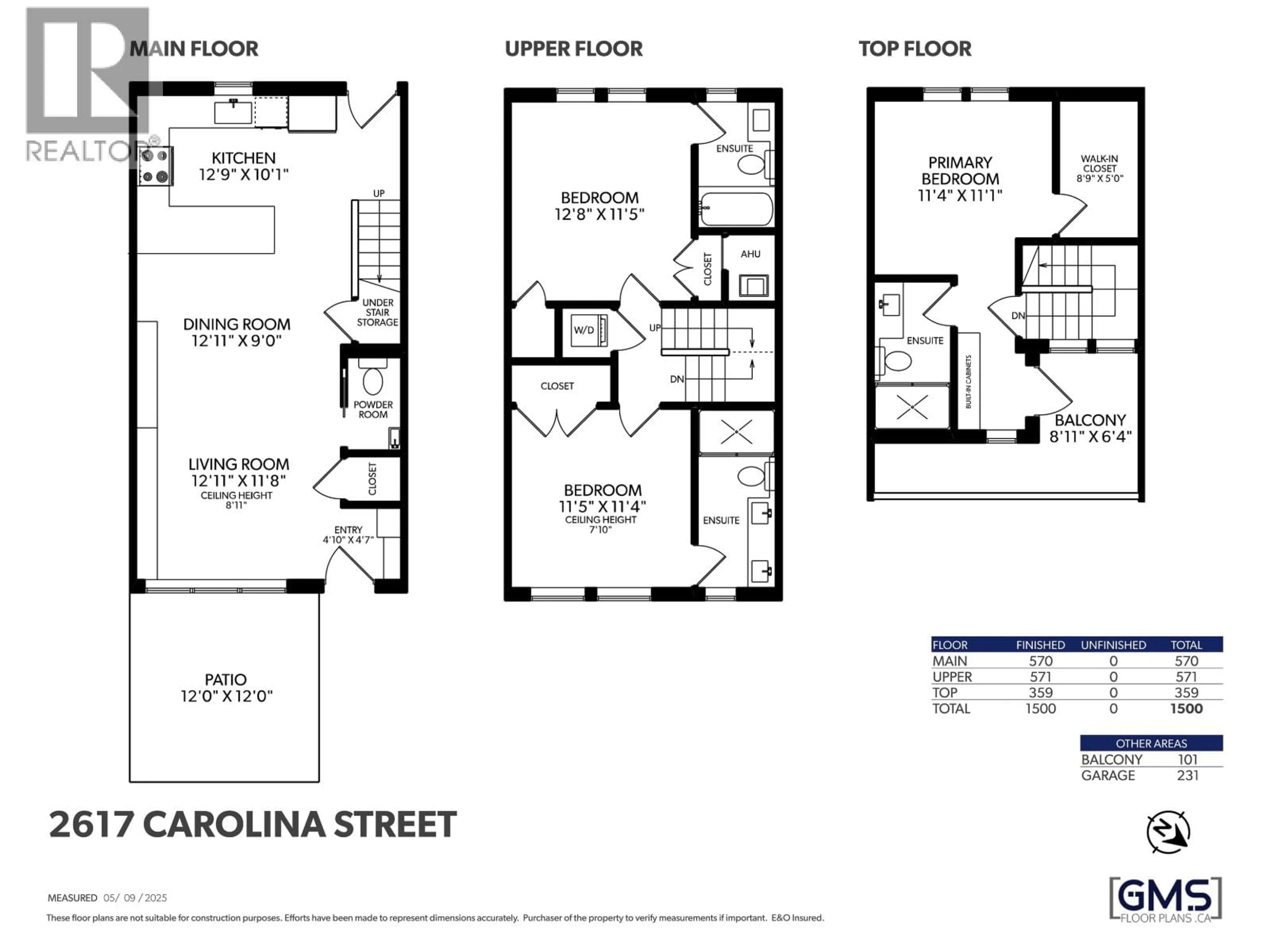 Floor plan for 2617 CAROLINA STREET, Vancouver British Columbia V5T2A4