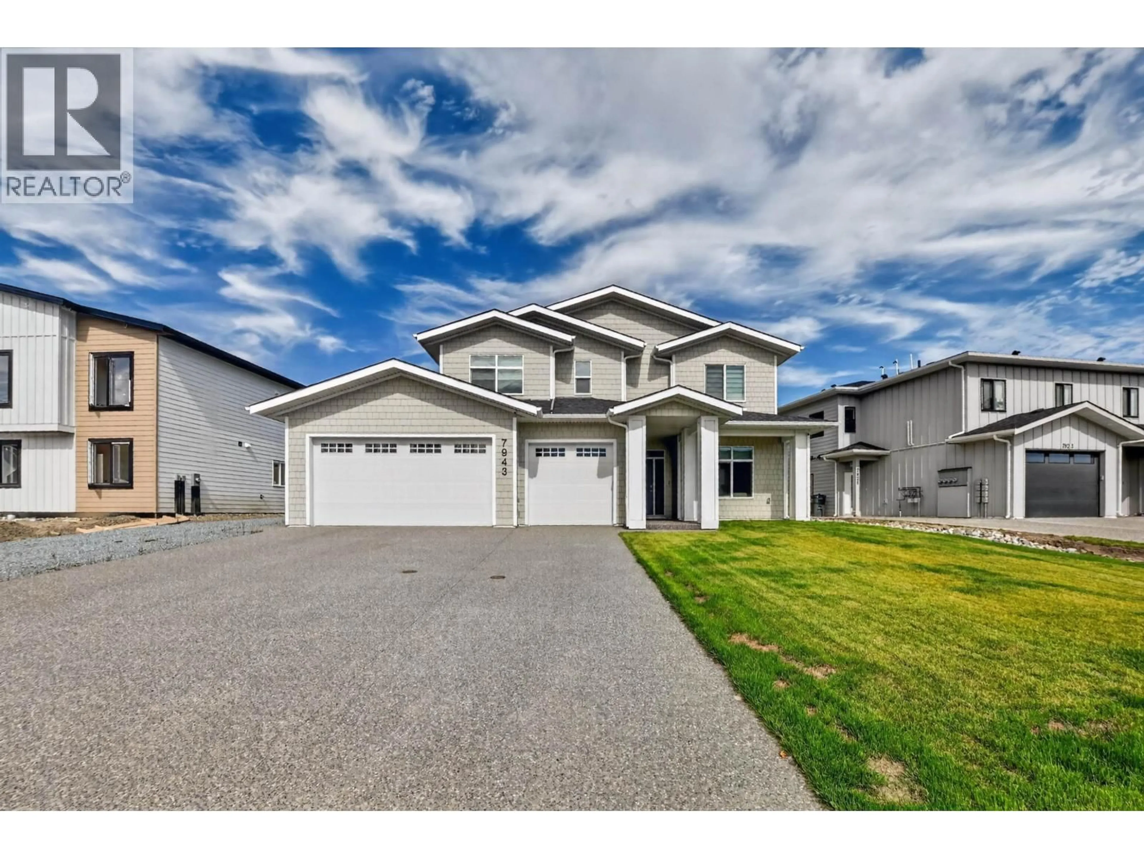 Home with vinyl exterior material, street for 7943 SOUTHRIDGE AVENUE, Prince George British Columbia V2N6S4