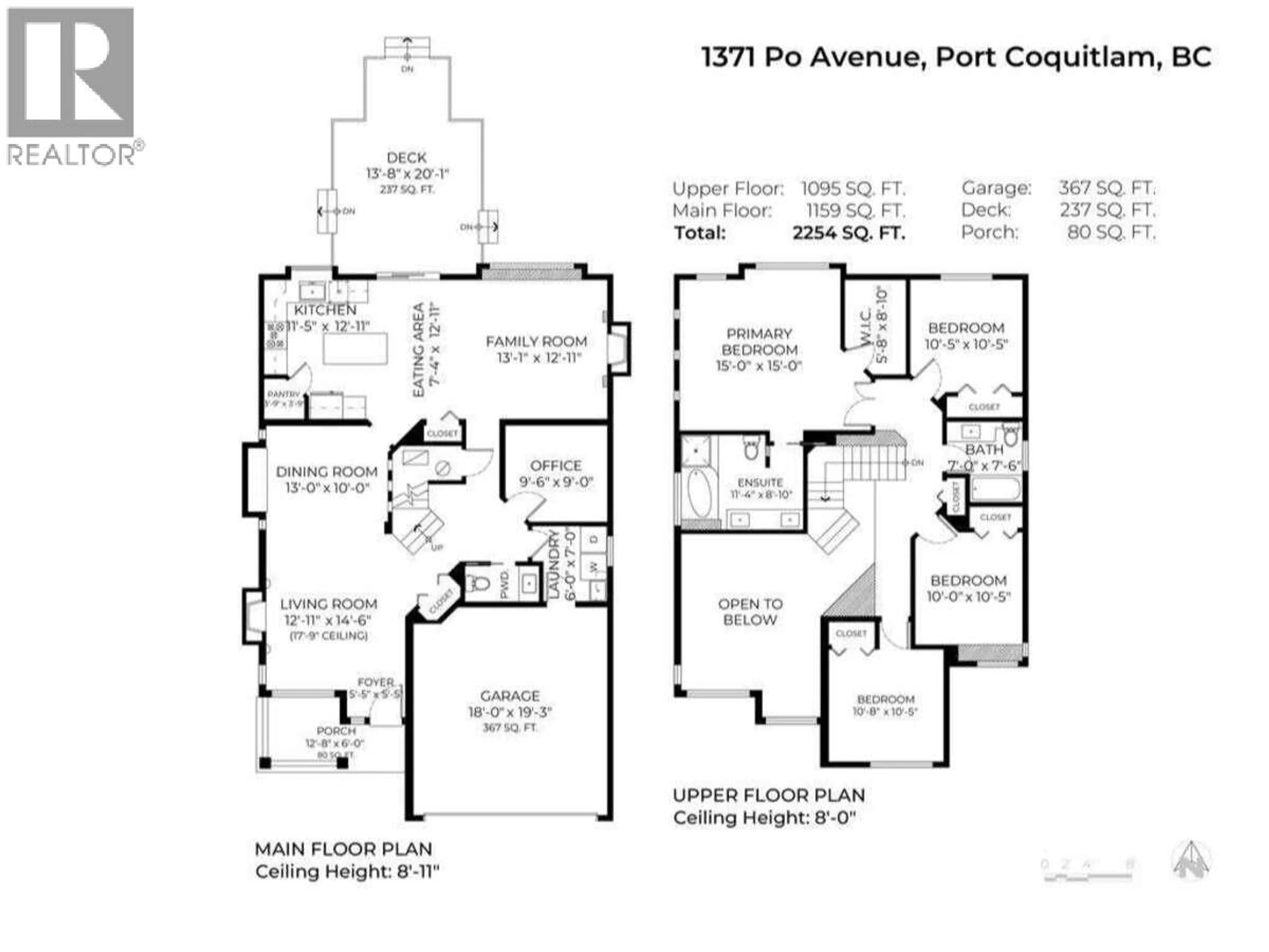Floor plan for 1371 PO AVENUE, Port Coquitlam British Columbia V3B7Y2