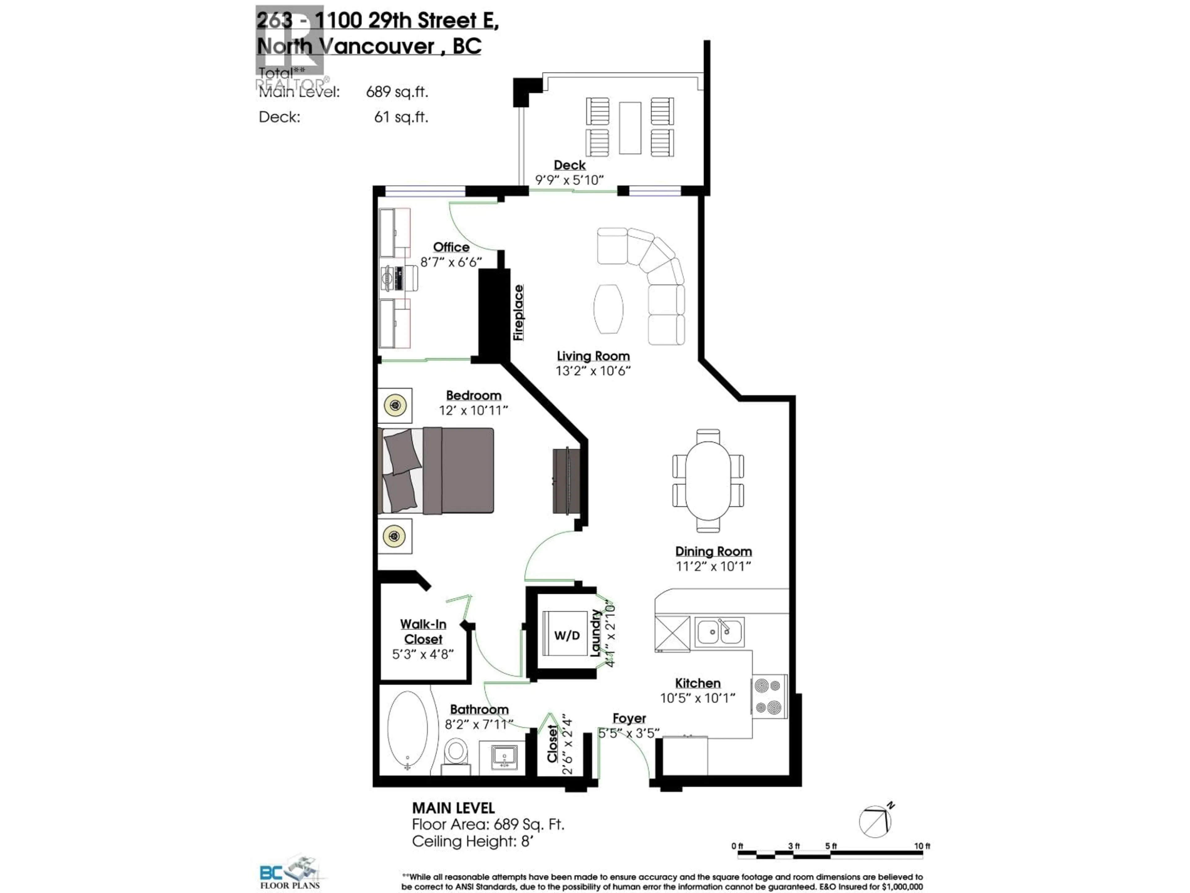 Floor plan for 263 - 1100 29TH STREET, North Vancouver British Columbia V7K3E4