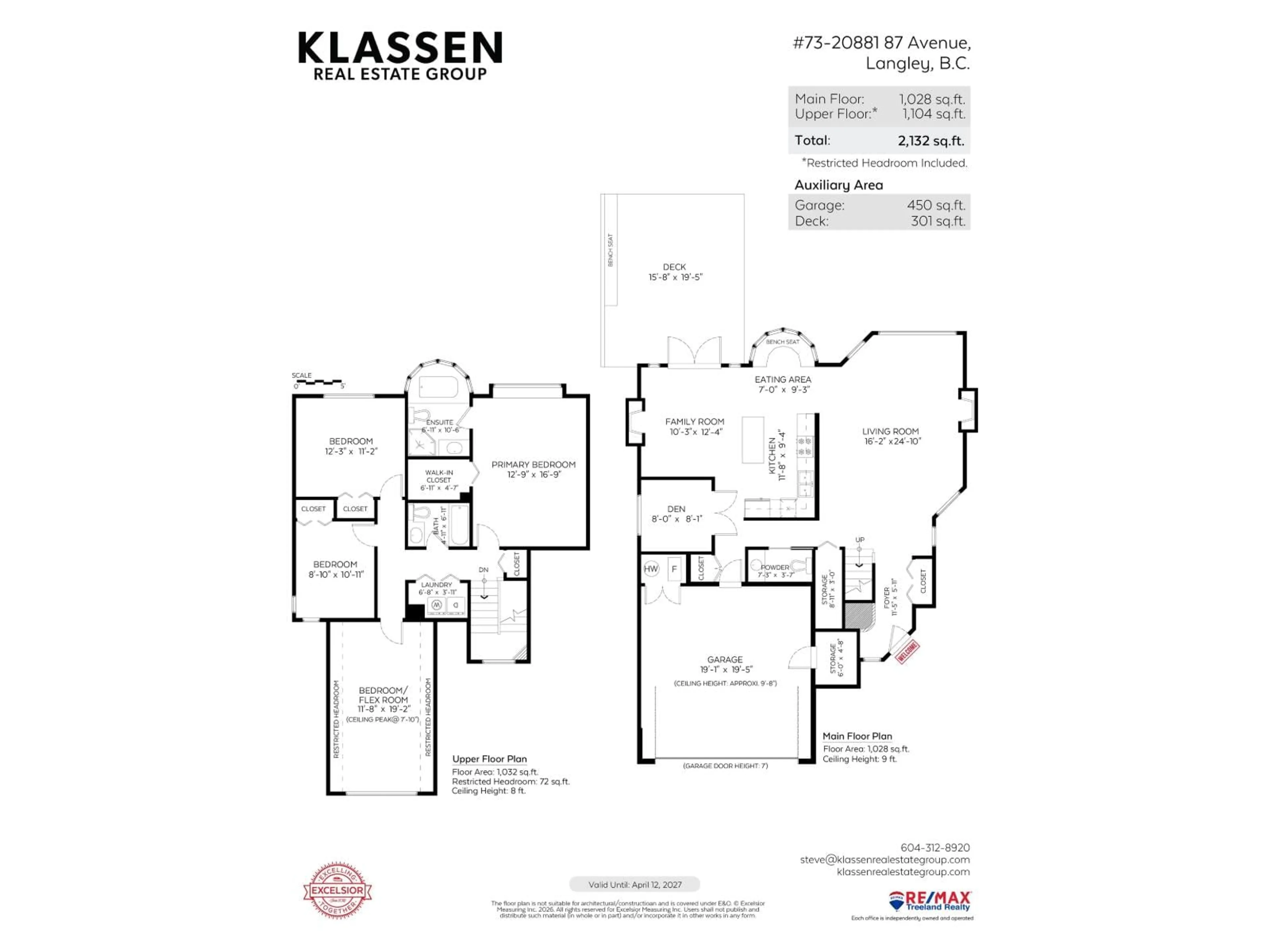 Floor plan for 73 - 20881 87 AVENUE, Langley British Columbia V1M3X1