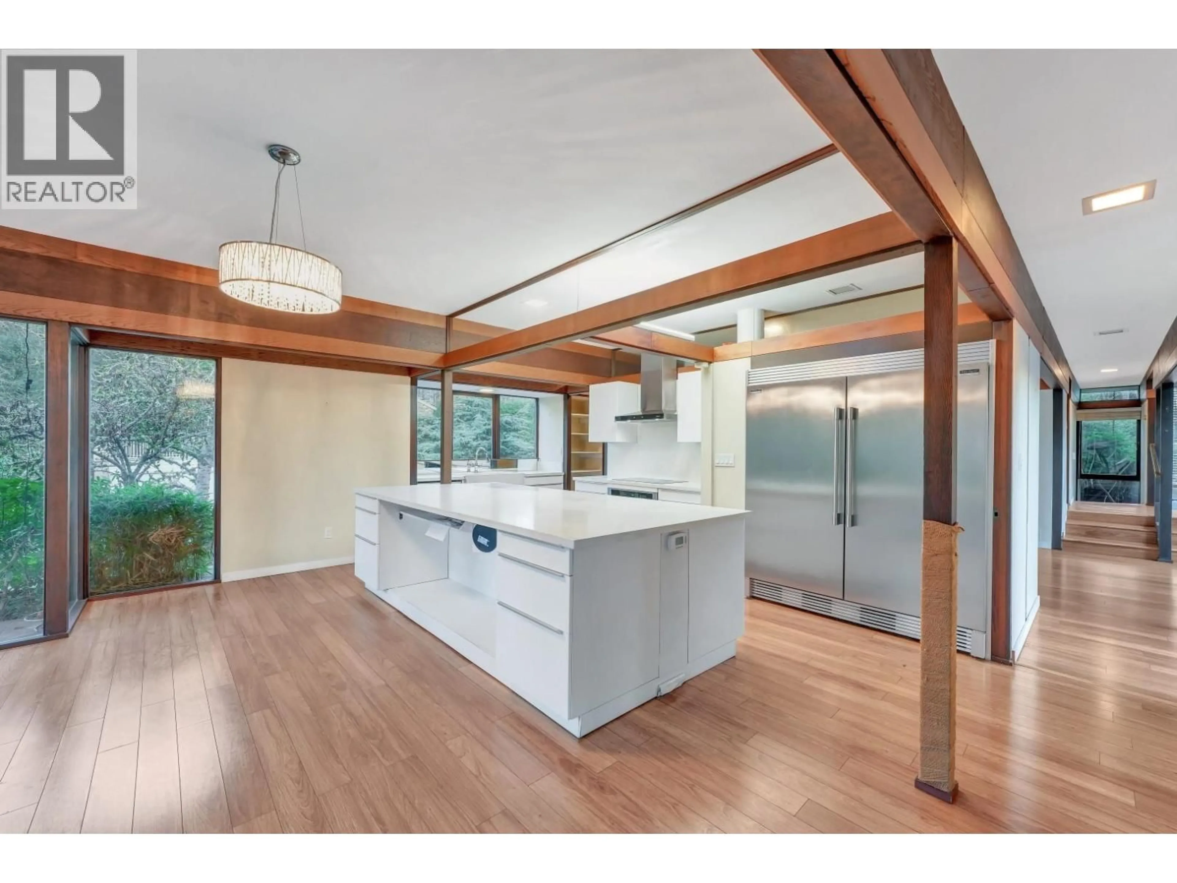 Open concept kitchen, wood/laminate floor for 4290 SALISH DRIVE, Vancouver British Columbia V6N3M6