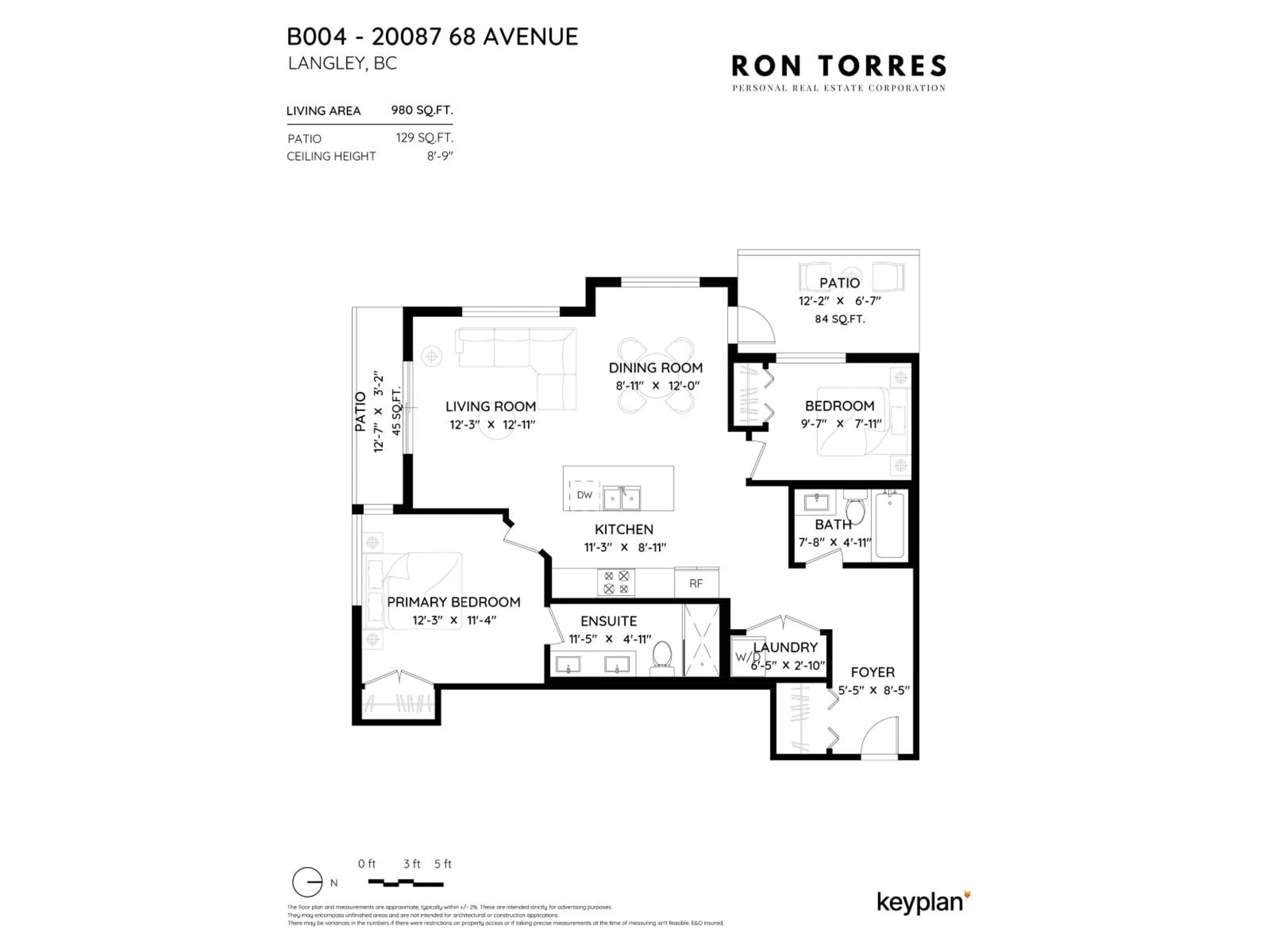 Floor plan for B004 - 20087 68 AVENUE, Langley British Columbia V2Y0Y3