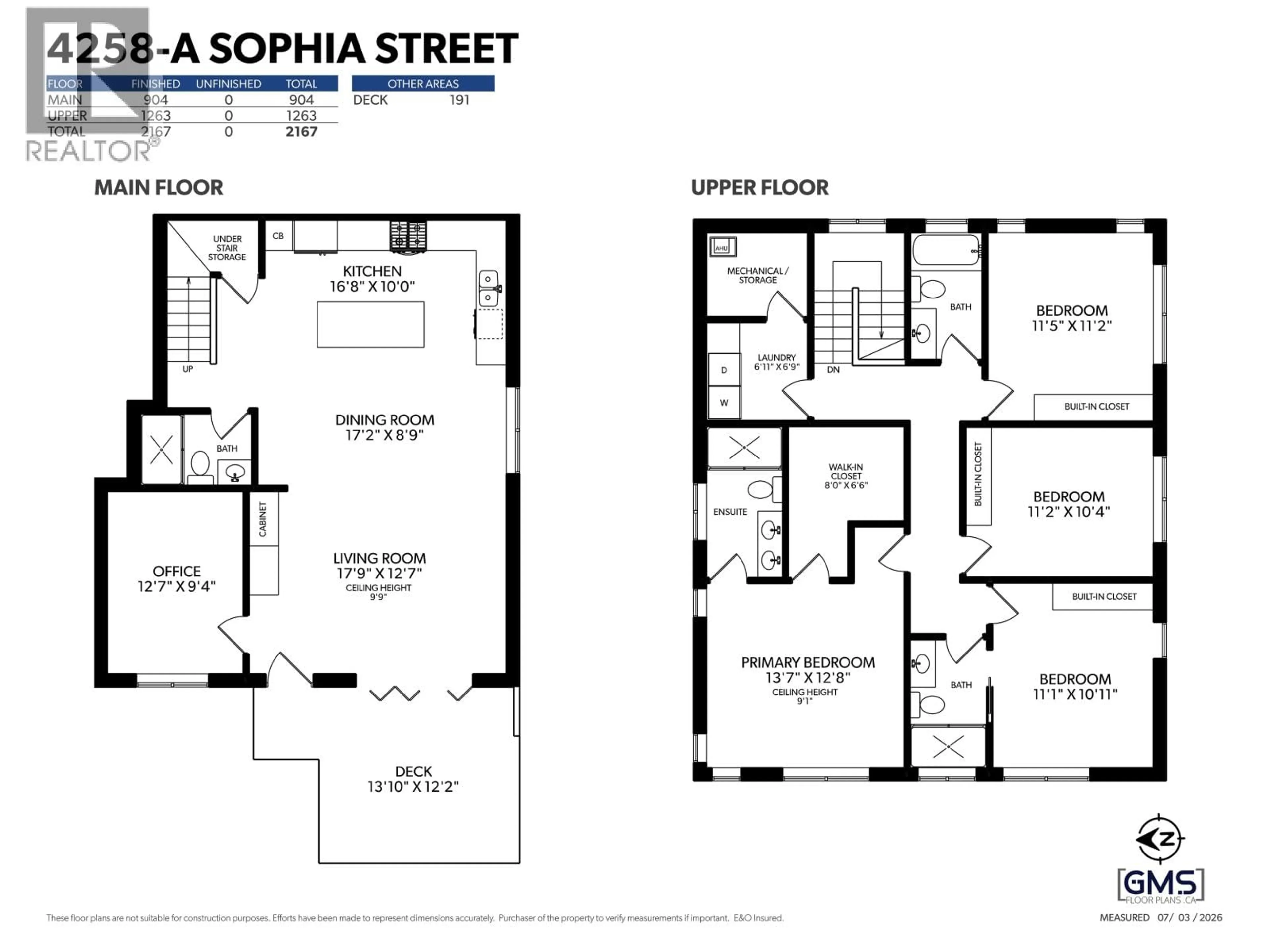 Floor plan for A - 4258 SOPHIA STREET, Vancouver British Columbia V5V3V7