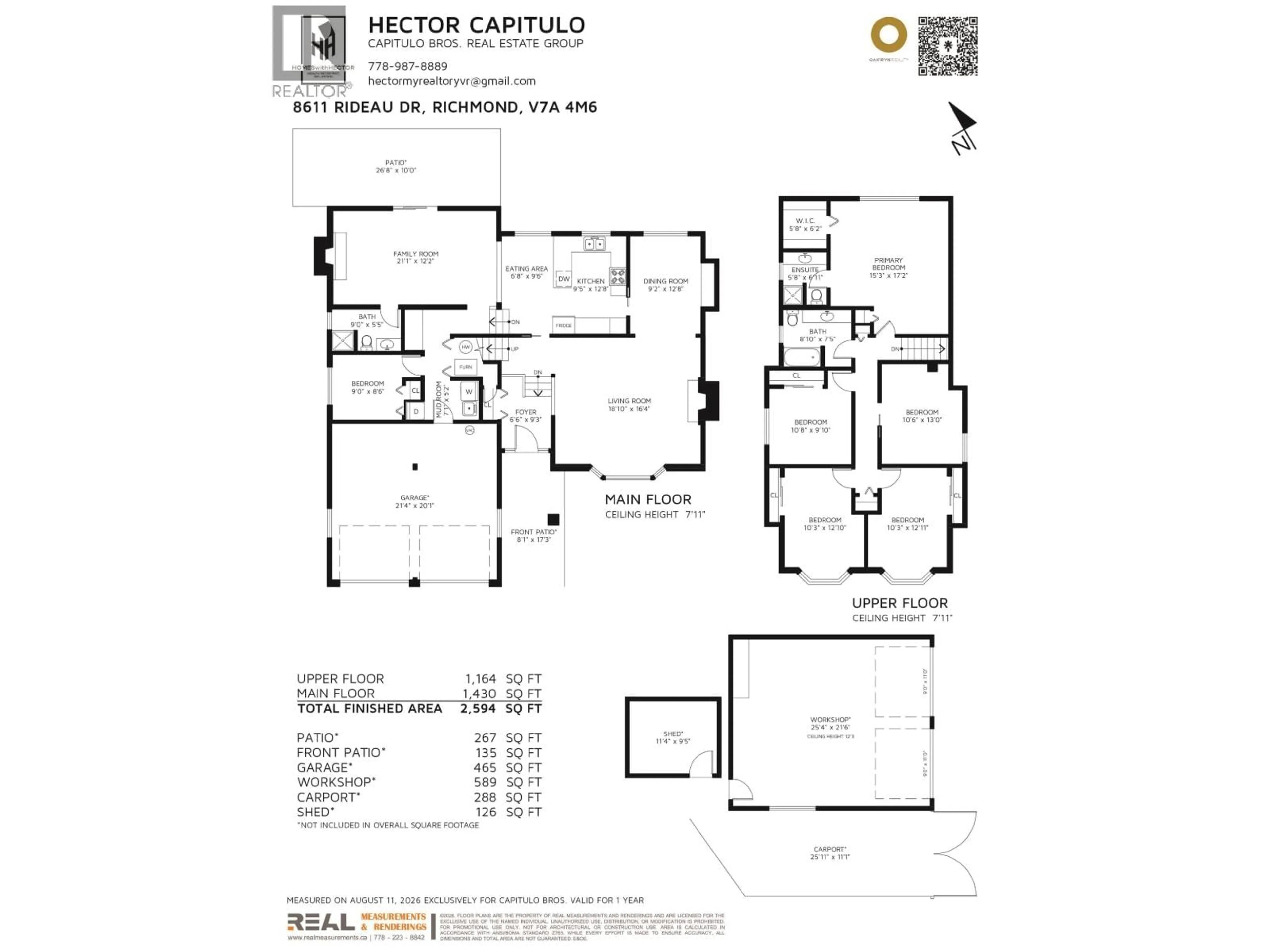 Floor plan for 8611 RIDEAU DRIVE, Richmond British Columbia V7A4M6