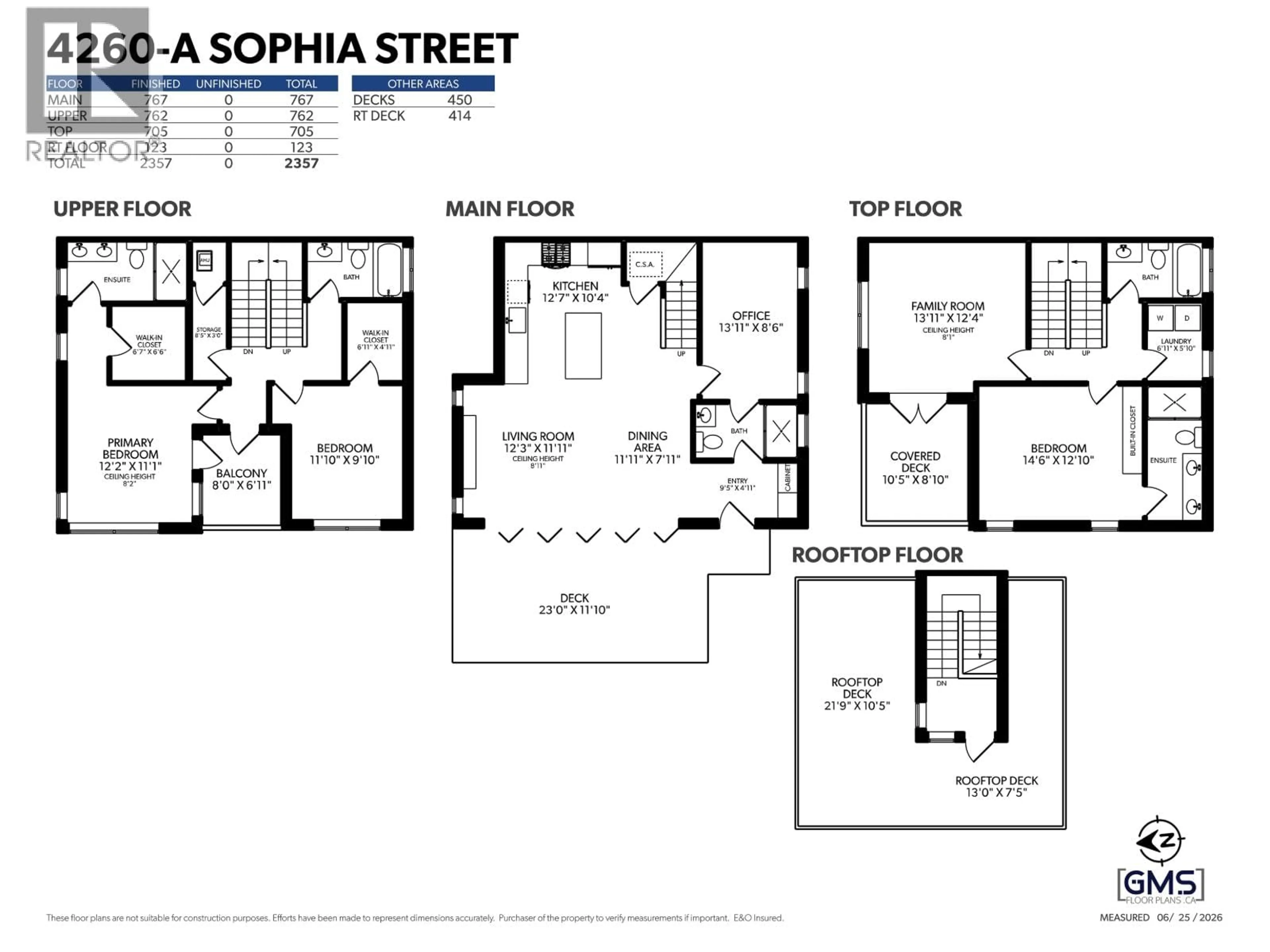 Floor plan for A - 4260 SOPHIA STREET, Vancouver British Columbia V5V3V7