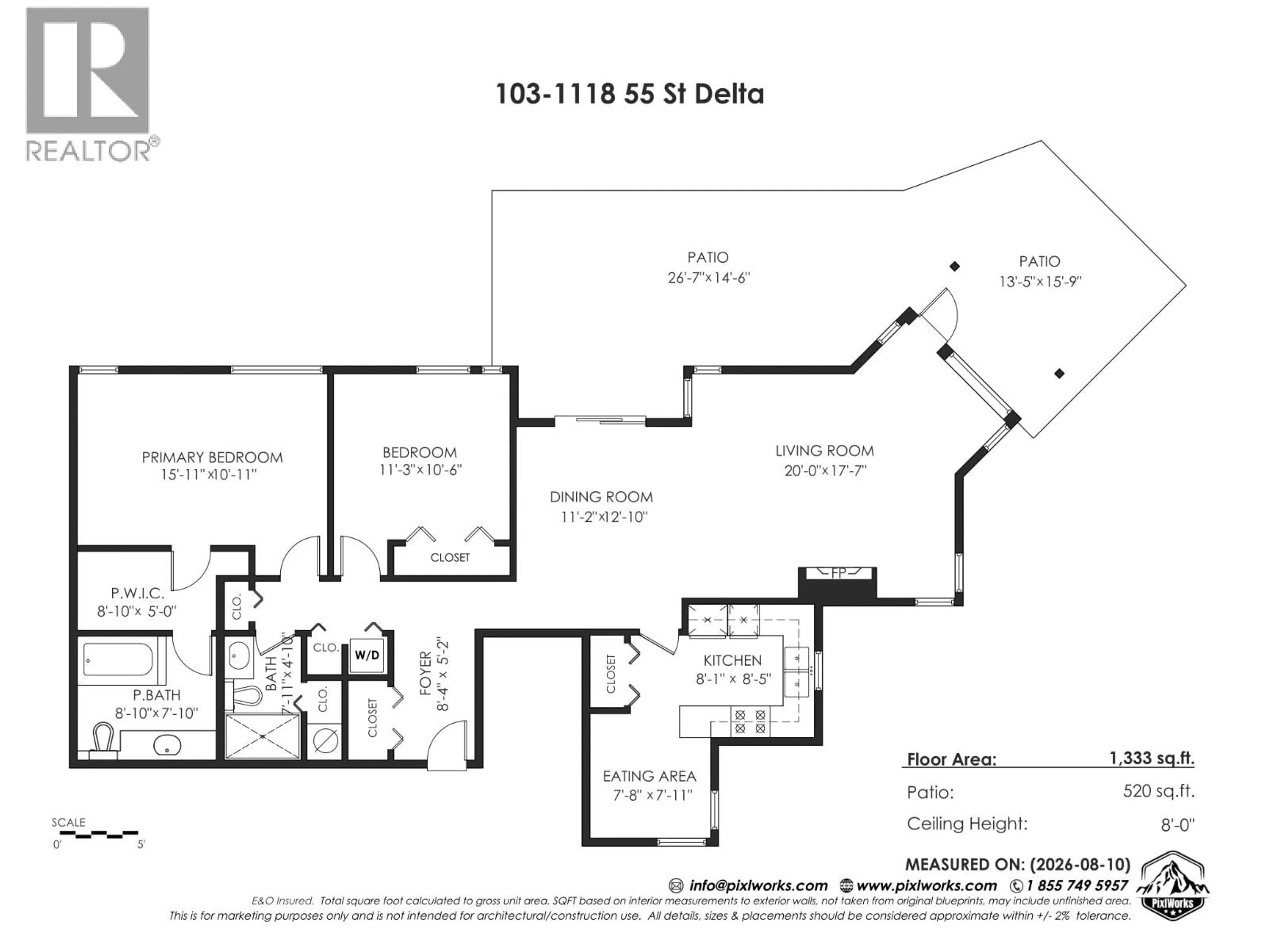 Floor plan for 103 - 1118 55 STREET, Delta British Columbia V4M3J8