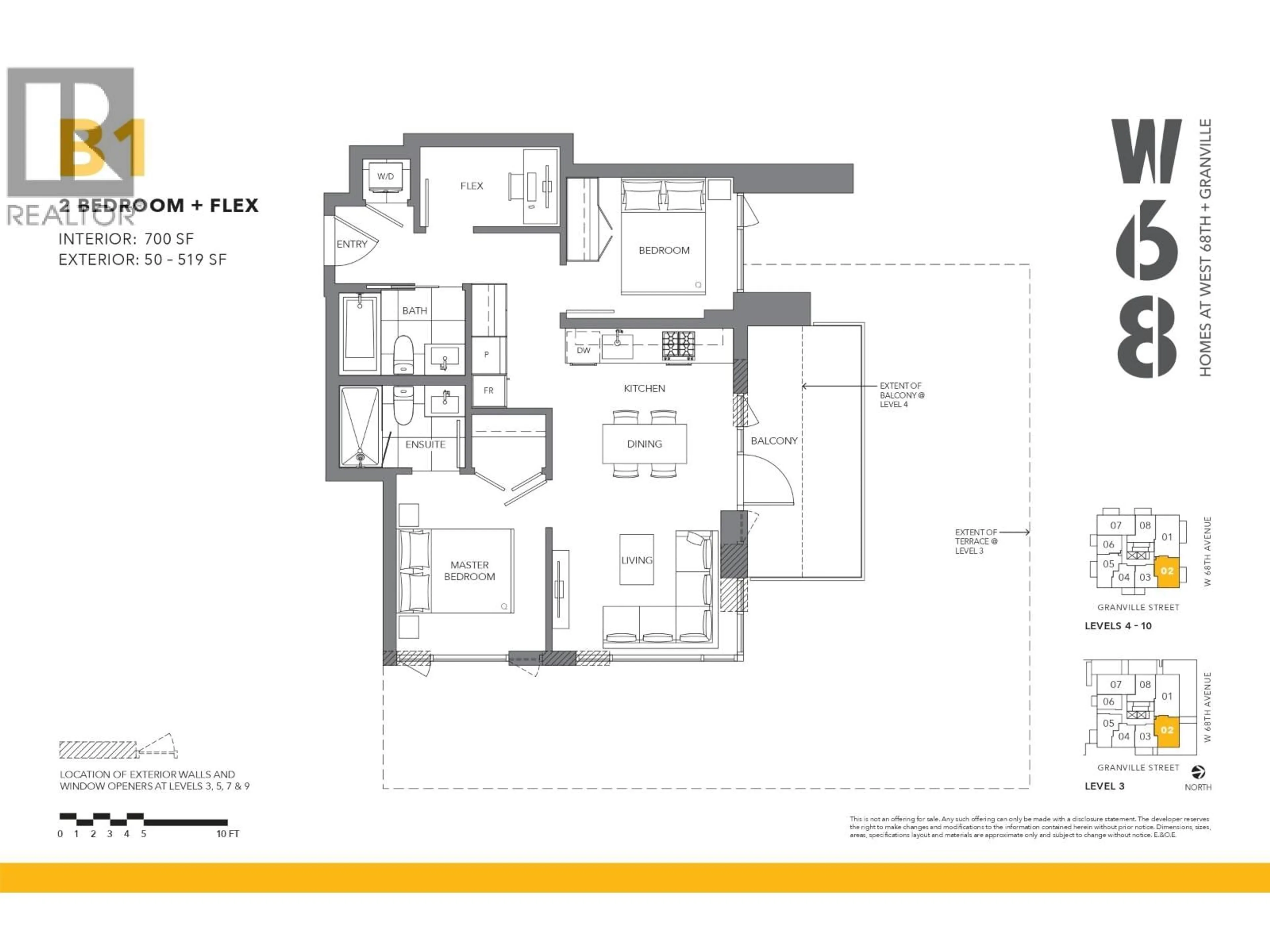 Floor plan for 702 - 8415 GRANVILLE STREET, Vancouver British Columbia V6P0M2