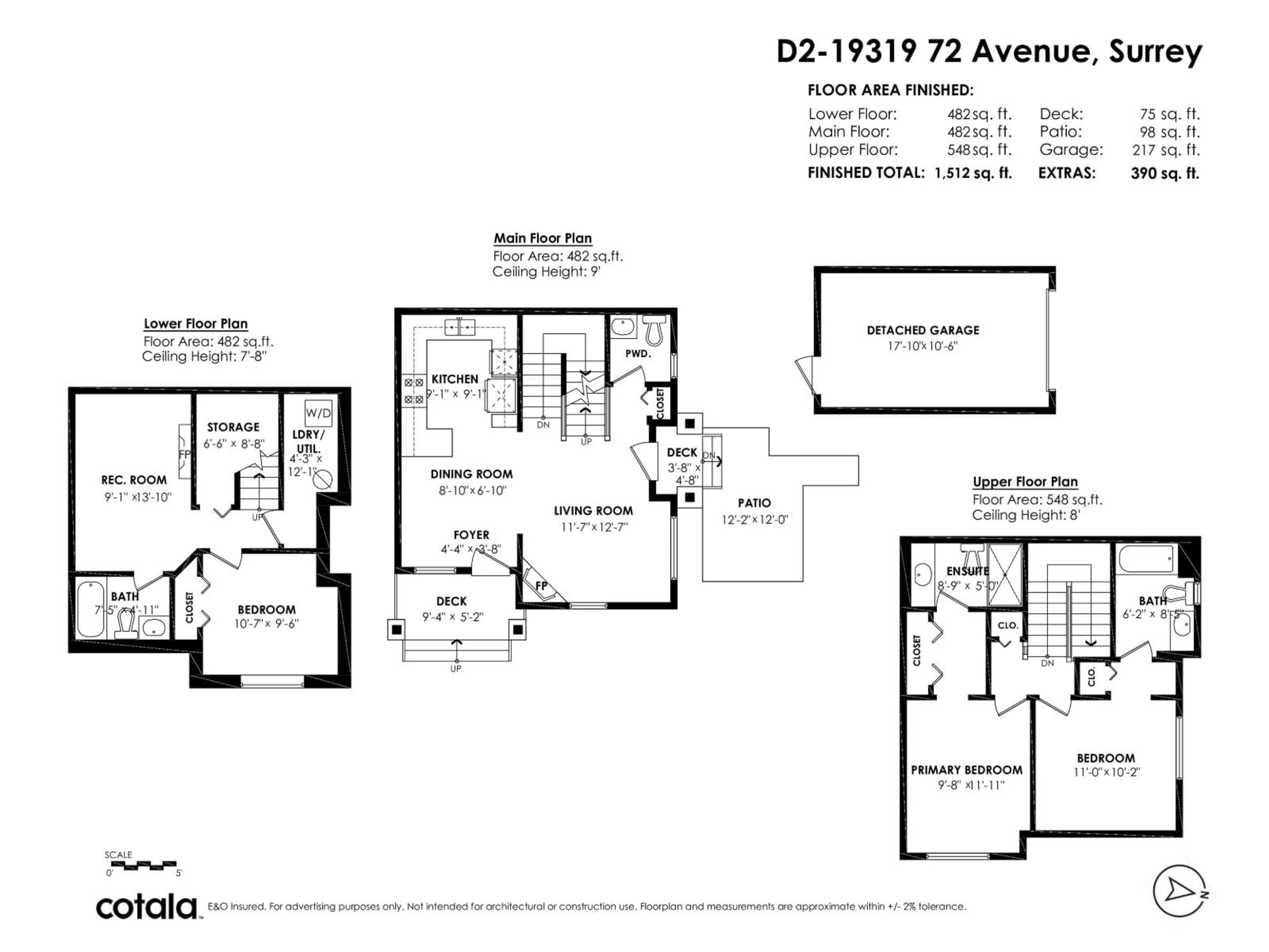 Floor plan for D2 - 19319 72 AVENUE, Surrey British Columbia V4N5X9