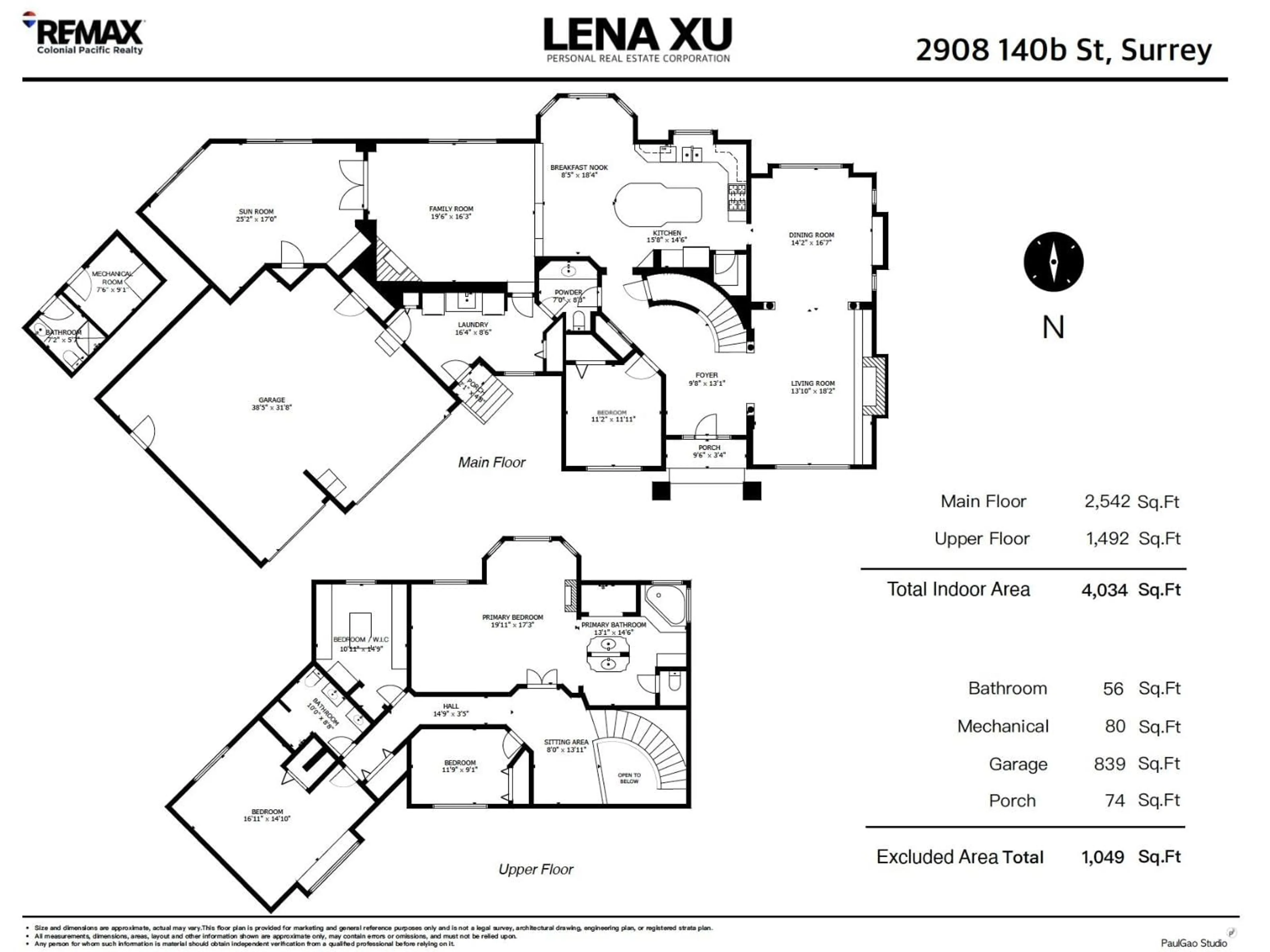 Floor plan for 2908 140B STREET, Surrey British Columbia V4P2J8