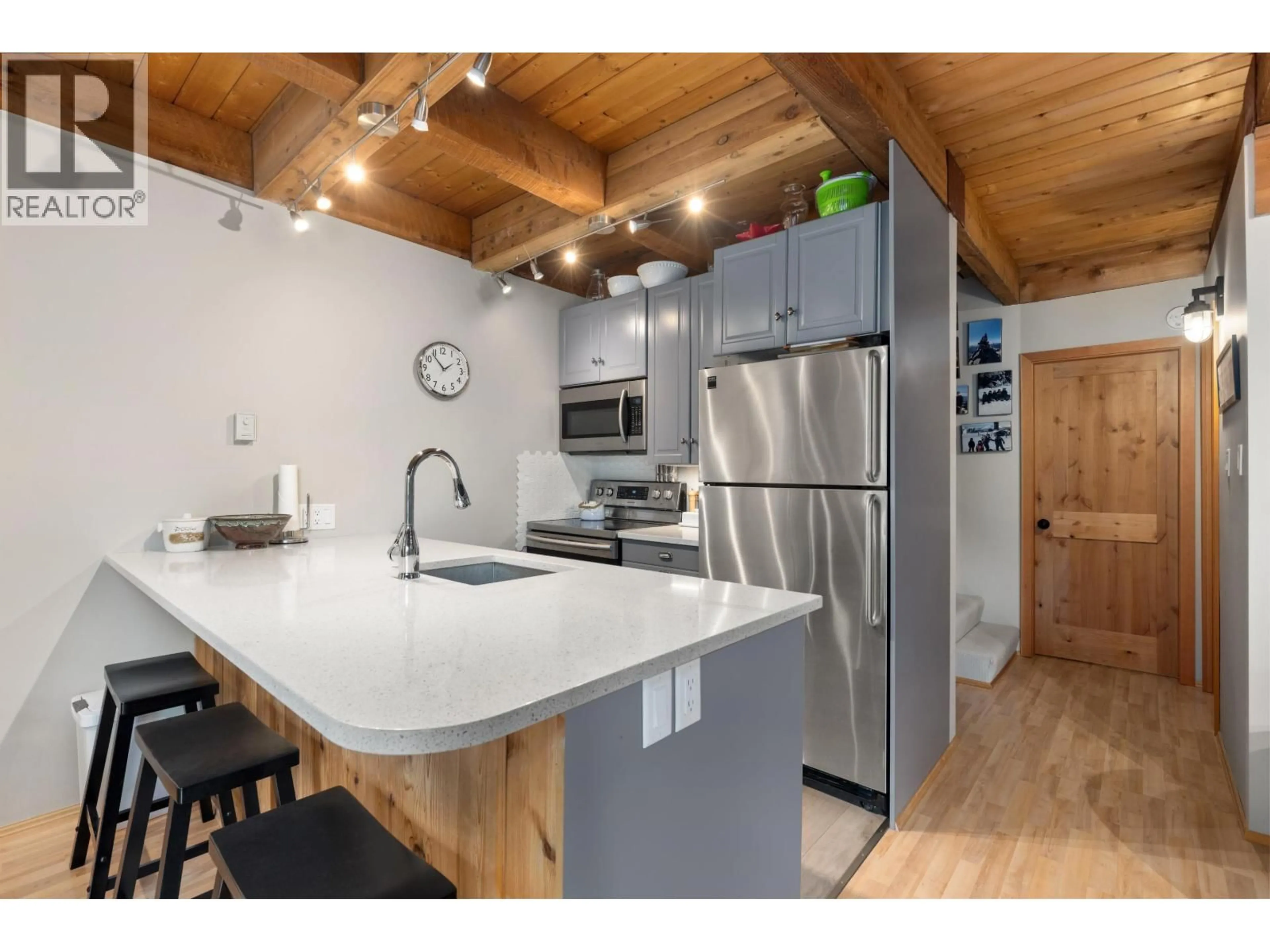 Open concept kitchen, wood/laminate floor for 5 - 2200 EVA LAKE ROAD, Whistler British Columbia V8E0A6