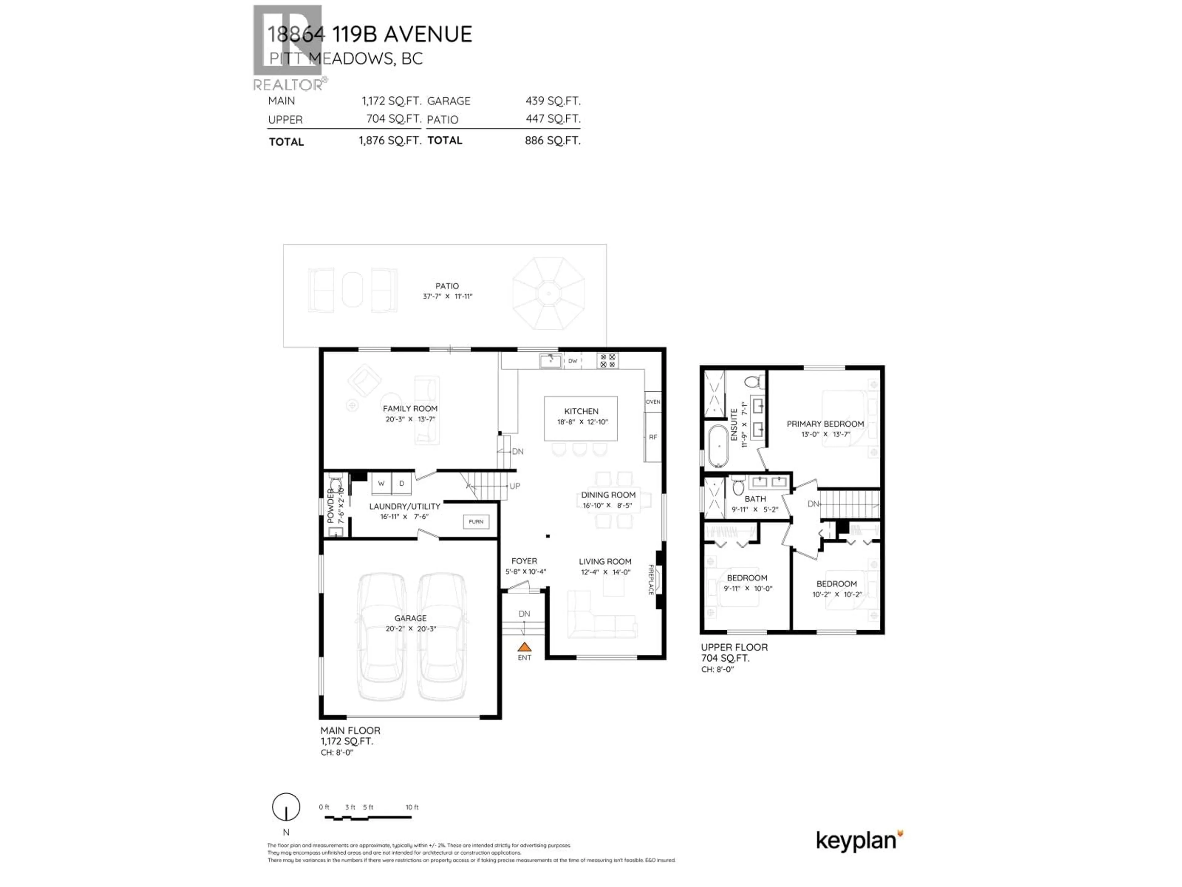 Floor plan for 18864 119B AVENUE, Pitt Meadows British Columbia V3Y1W7