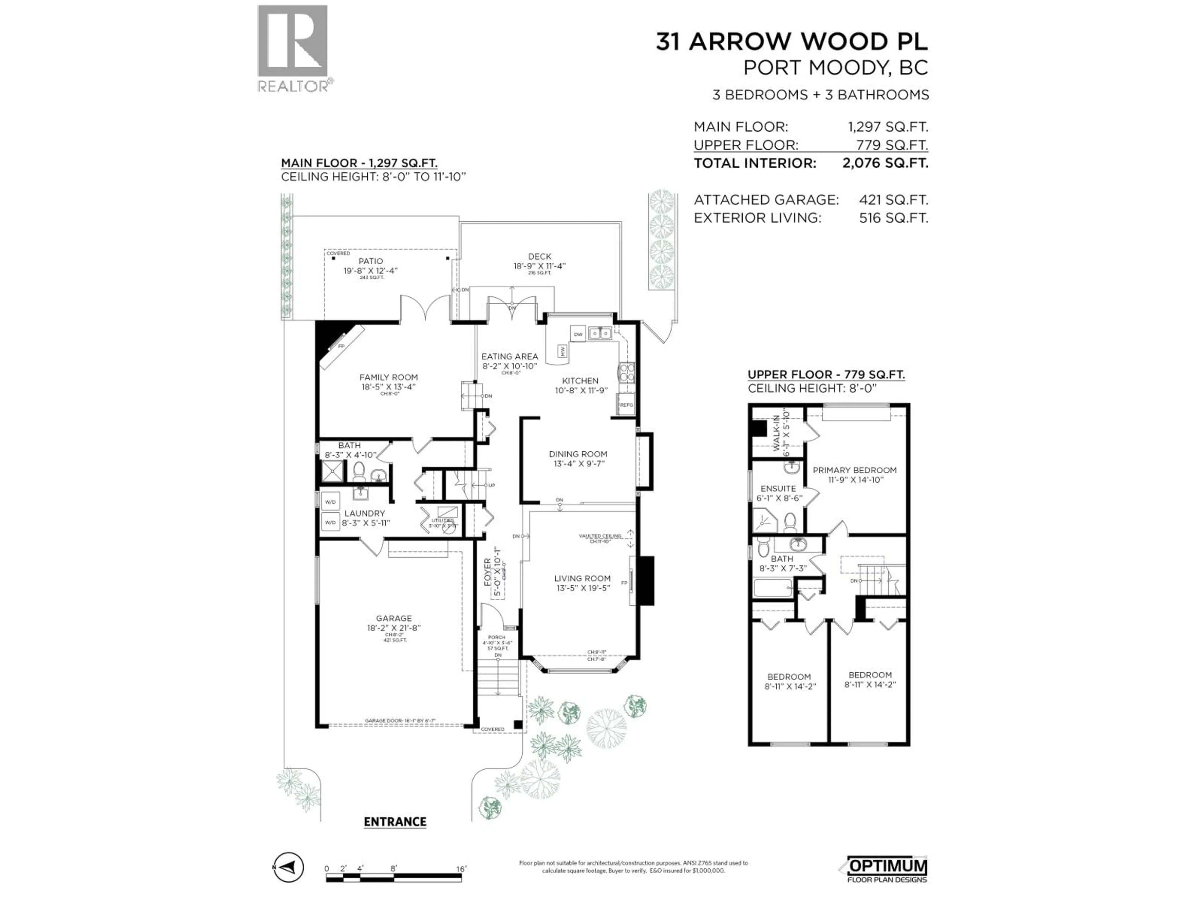 Floor plan for 31 ARROW-WOOD PLACE, Port Moody British Columbia V3H4J1