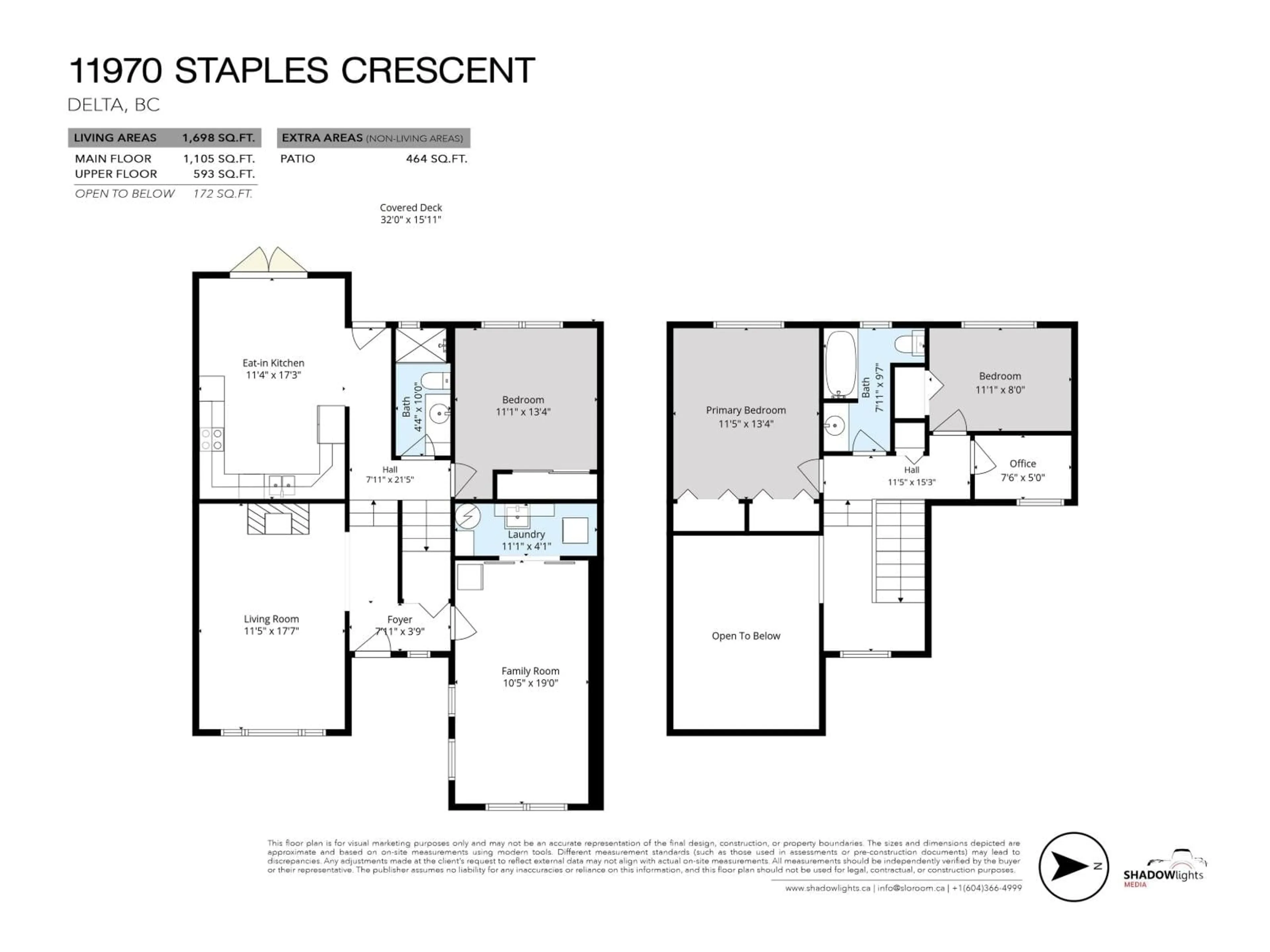 Floor plan for 11970 STAPLES CRESCENT, Delta British Columbia V4E2T7