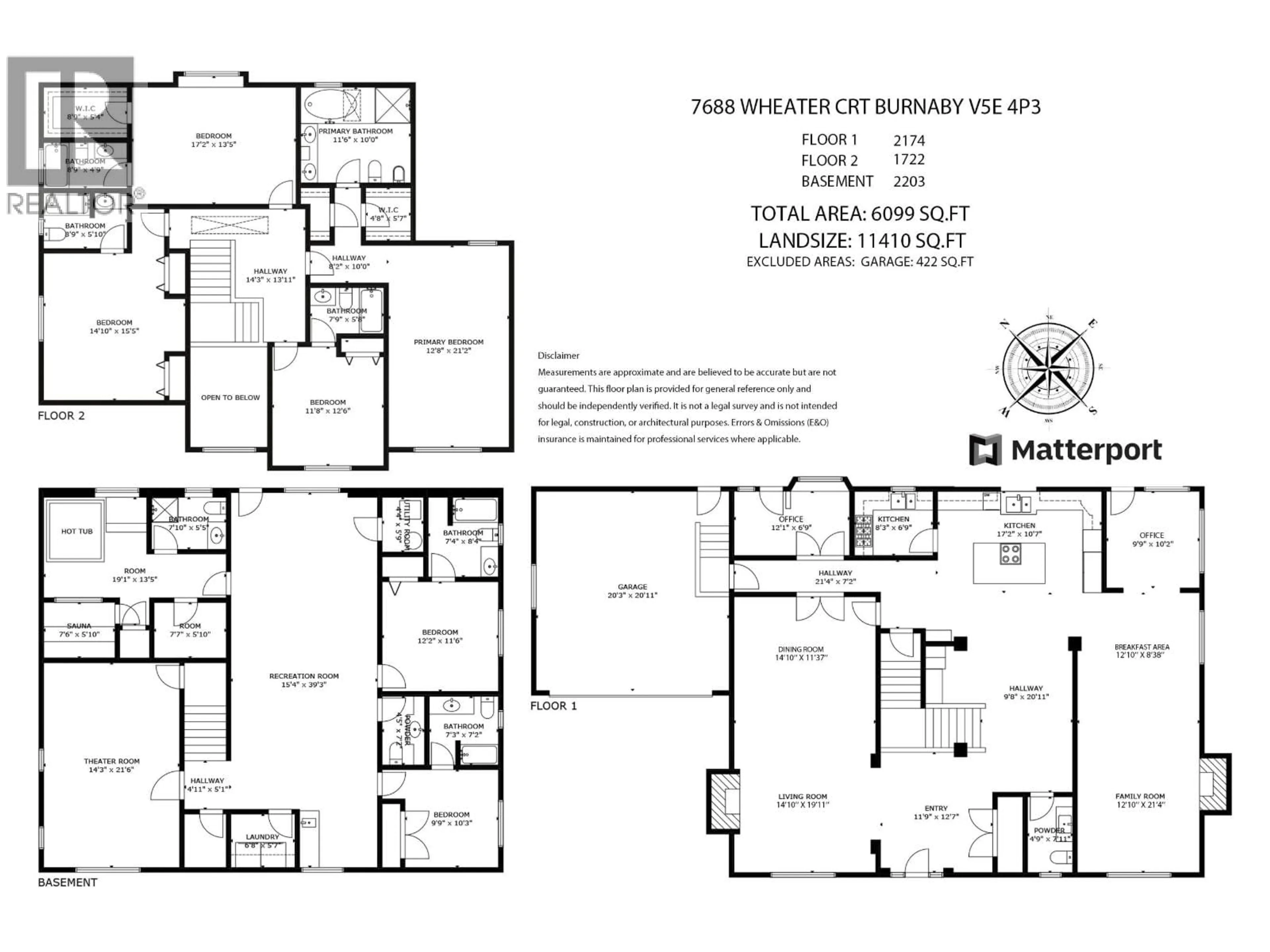 Floor plan for 7688 WHEATER COURT, Burnaby British Columbia V5E4P3