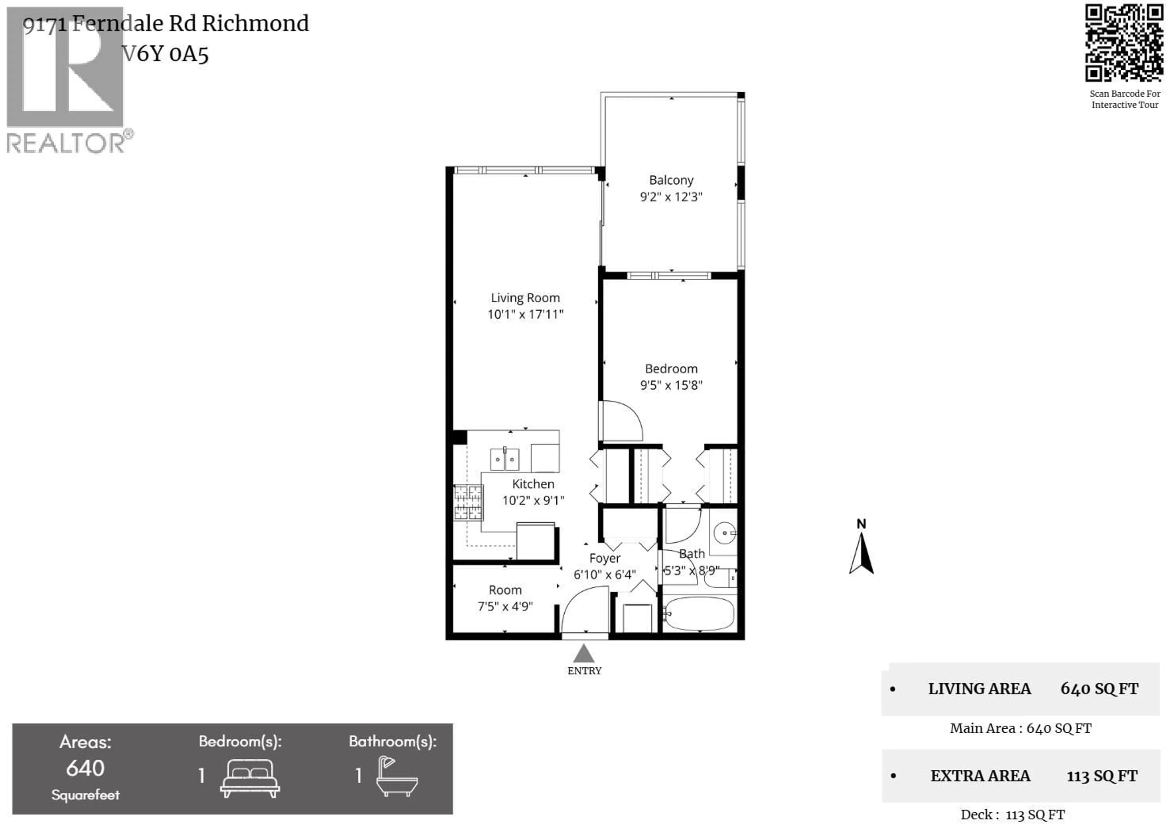 Floor plan for 307 - 9171 FERNDALE ROAD, Richmond British Columbia V6Y0A5