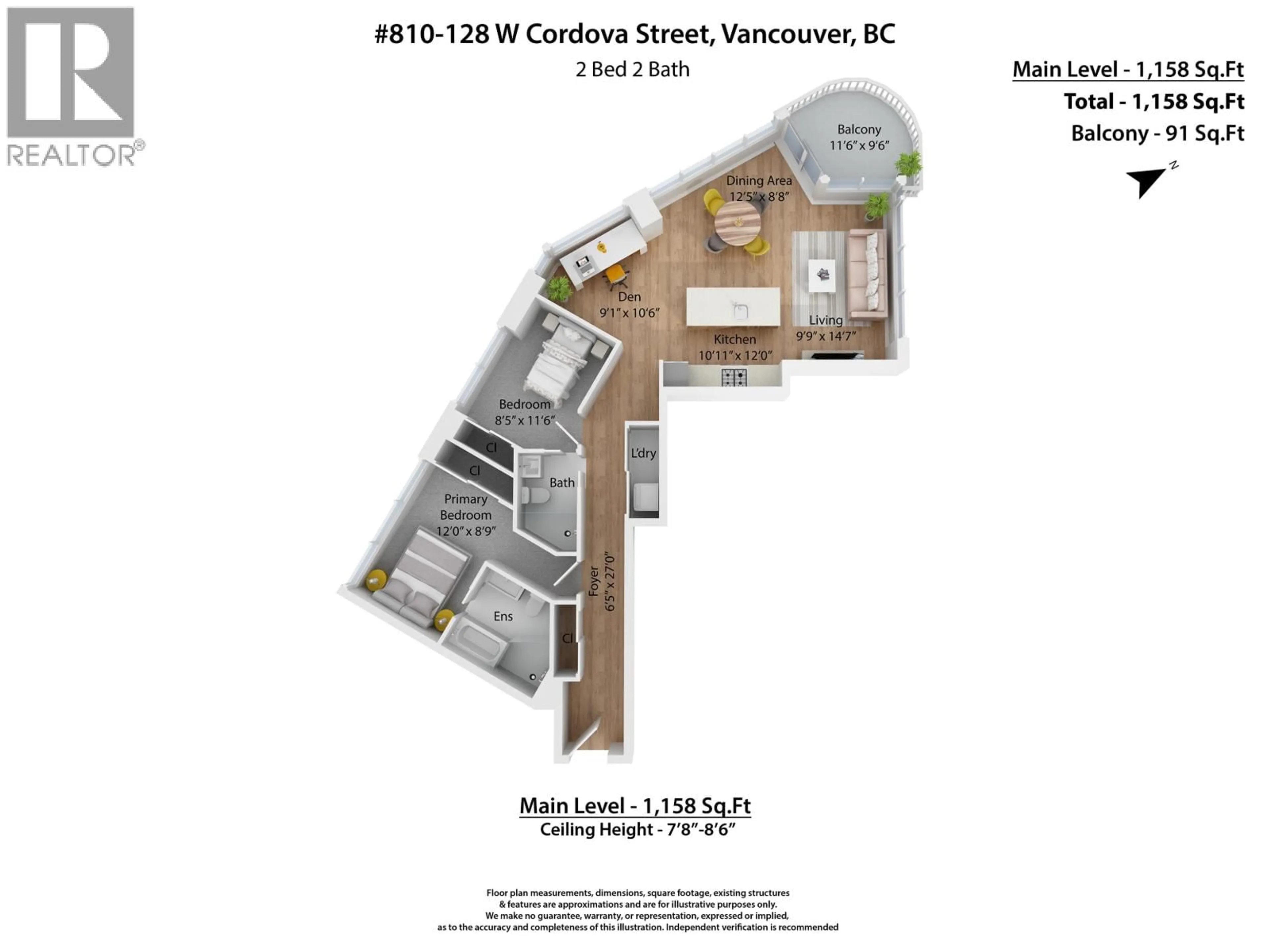 Floor plan for 810 - 128 CORDOVA STREET, Vancouver British Columbia V6B0E6