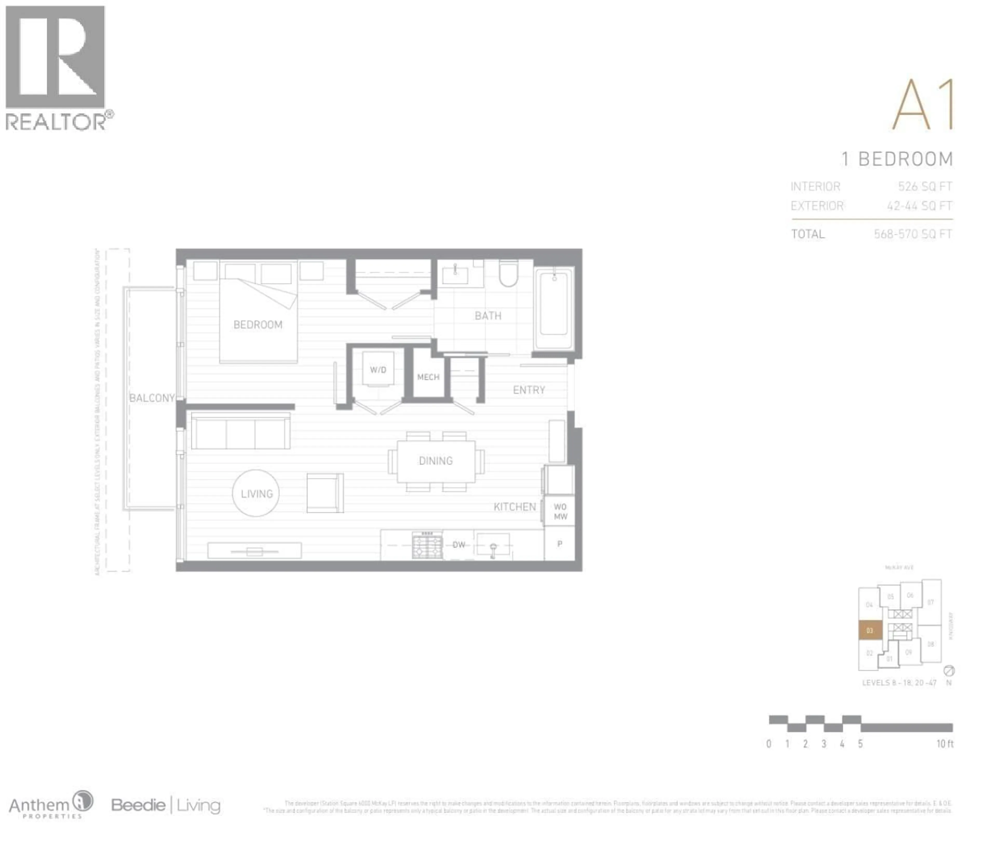 Floor plan for 503 - 6000 MCKAY AVENUE, Burnaby British Columbia V5H0K2