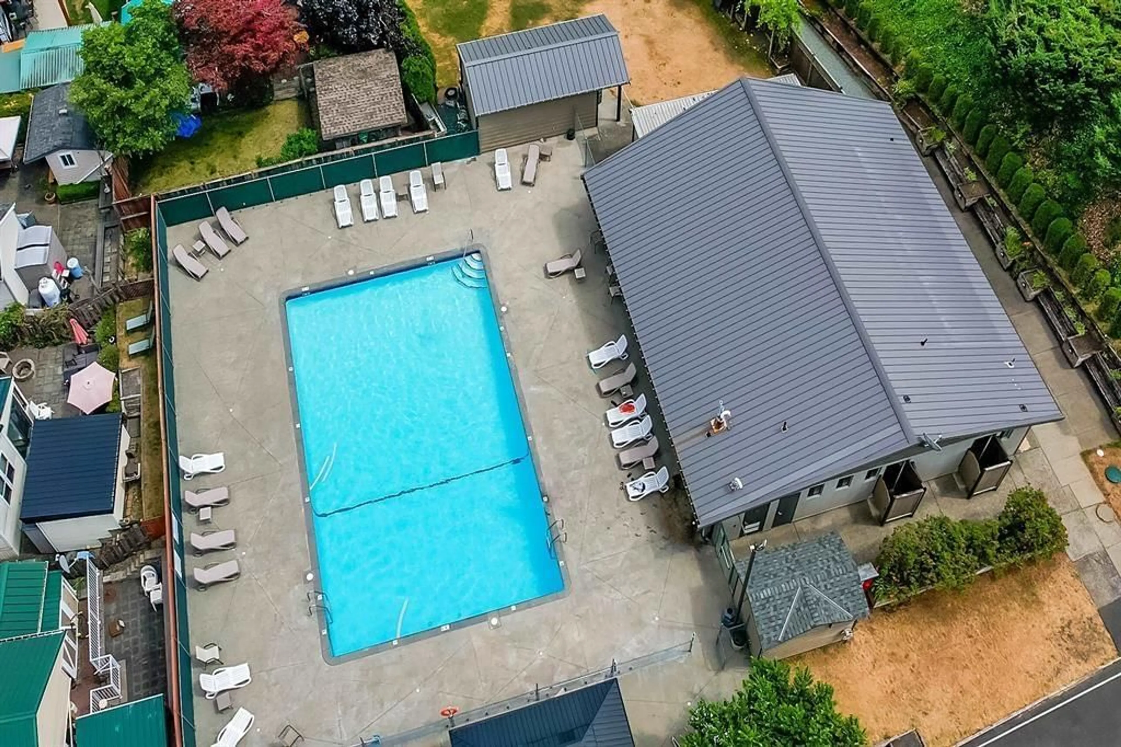 A pic from outside/outdoor area/front of a property/back of a property/a pic from drone, unknown for 158 - 1436 FROST ROAD, Lindell Beach British Columbia V2R4X8