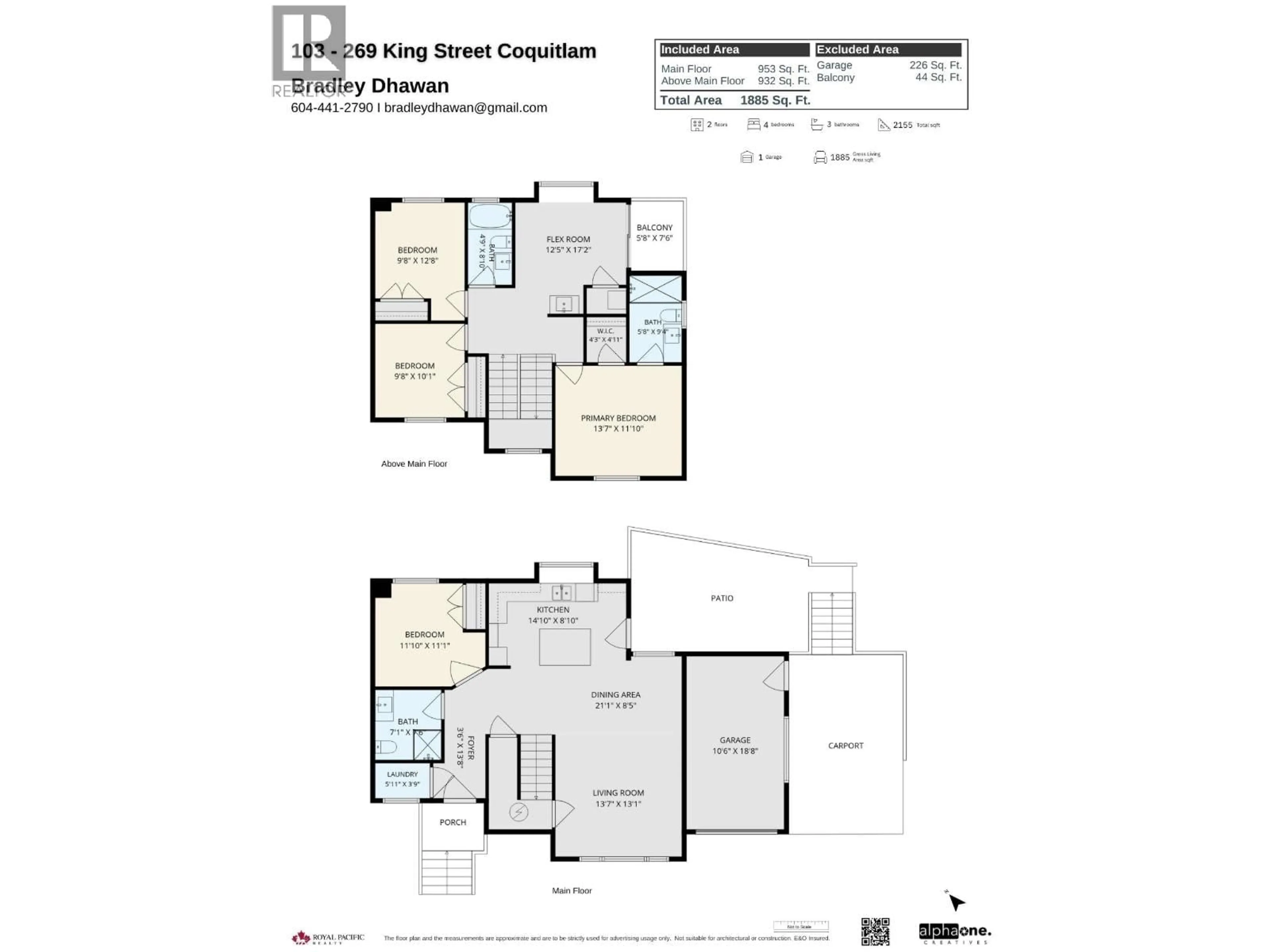 Floor plan for 103 - 269 KING STREET, Coquitlam British Columbia V3K4K7