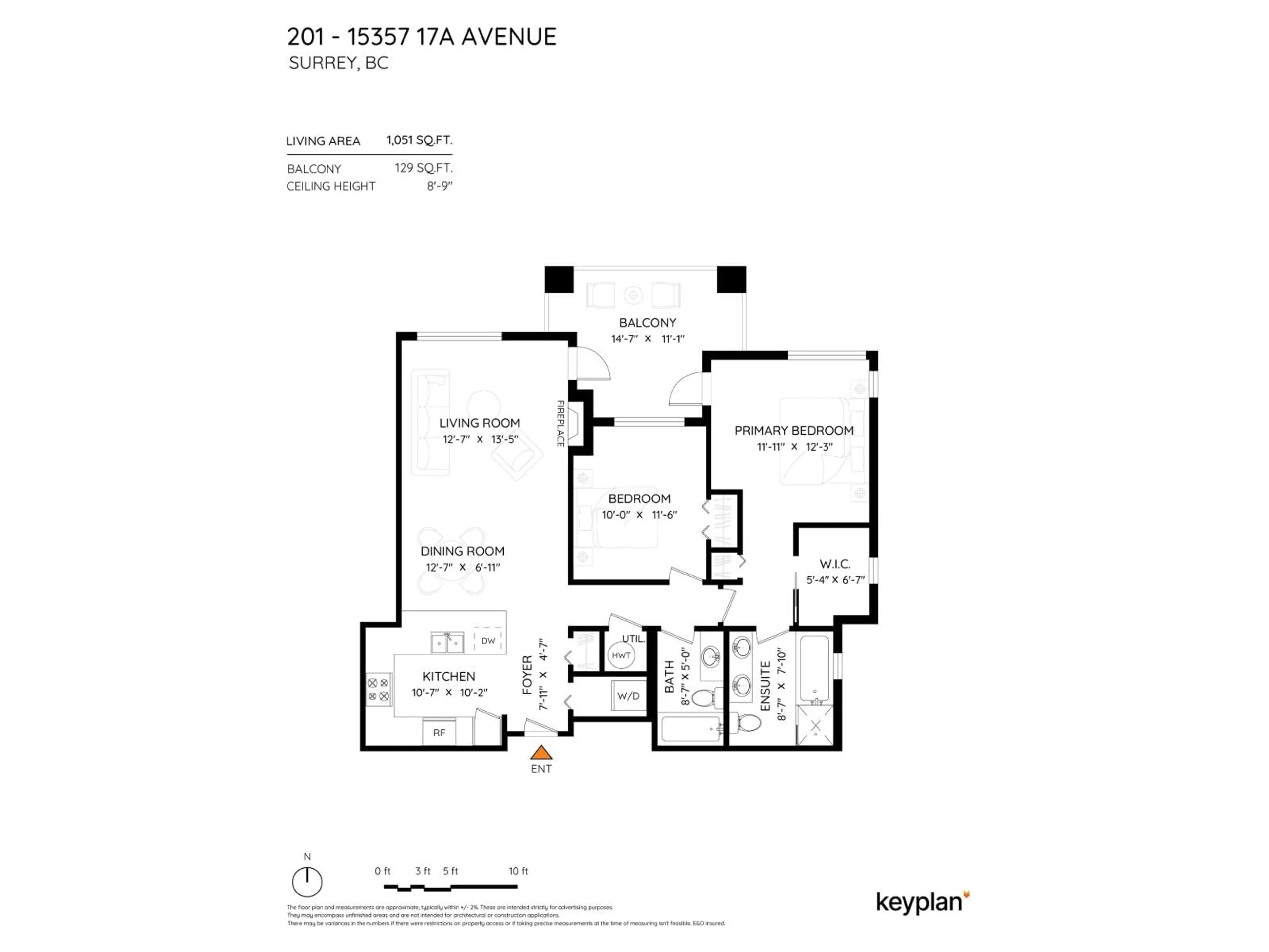 Floor plan for 201 - 15357 17A AVENUE, Surrey British Columbia V4A1V4