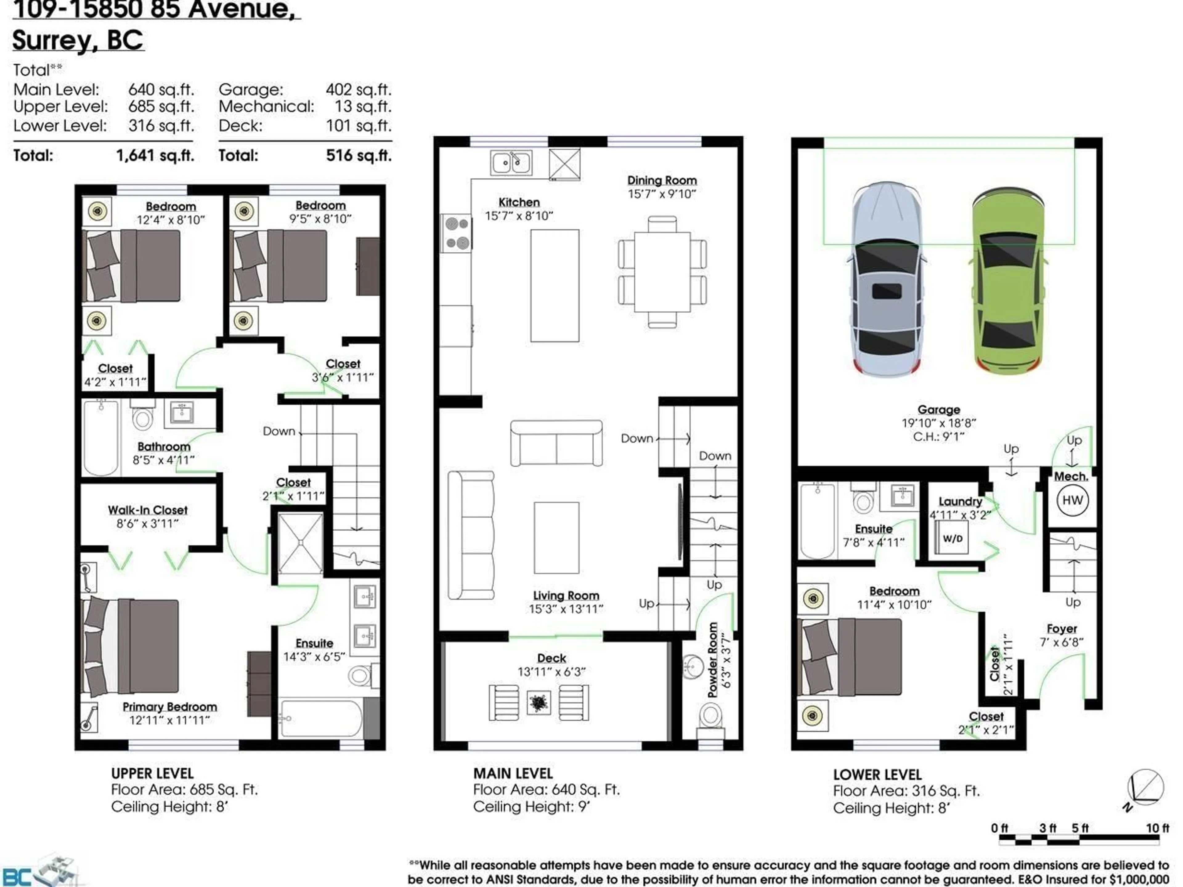 Floor plan for 109 - 15850 85 AVENUE, Surrey British Columbia V4N6W2