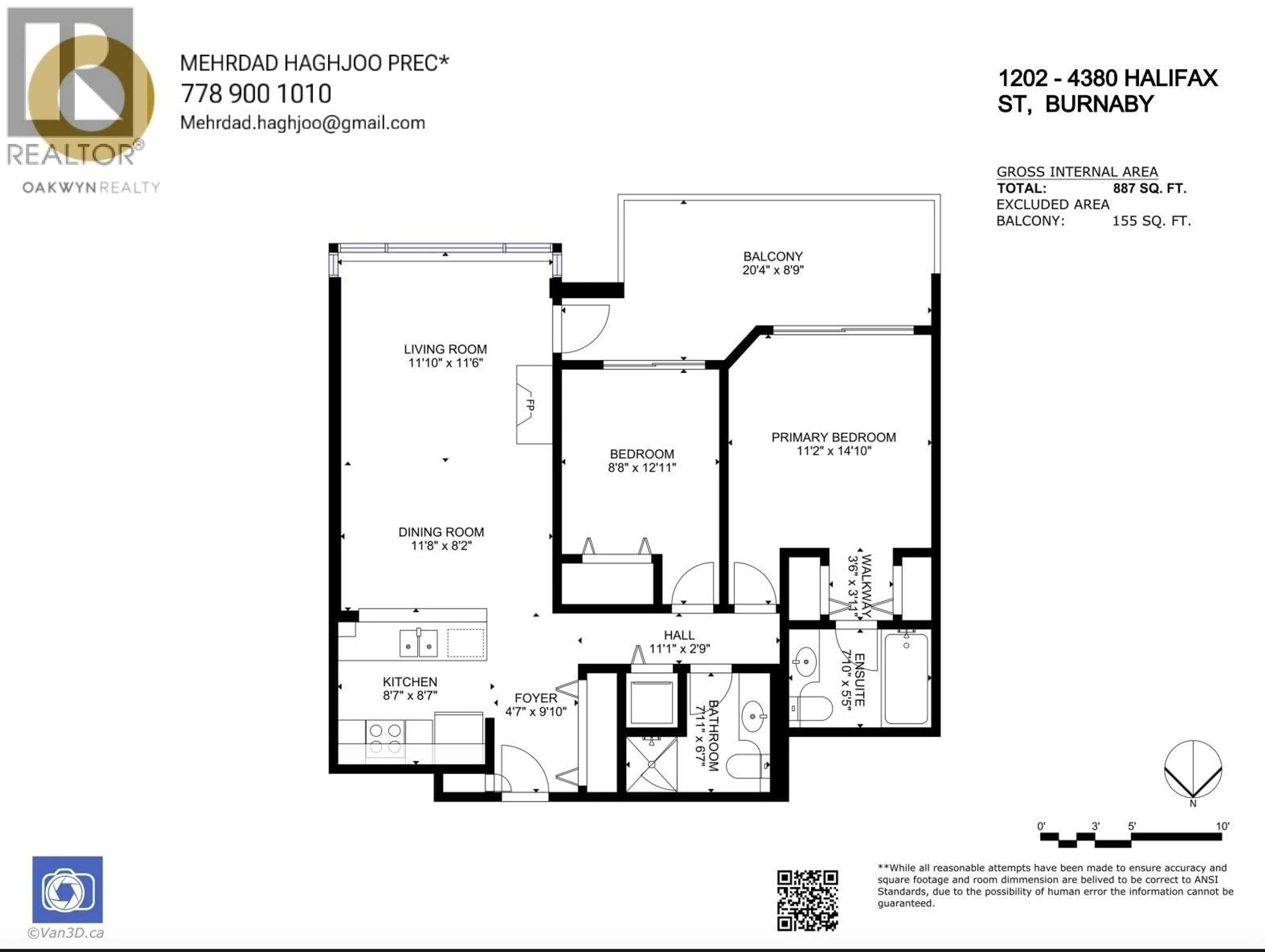 Floor plan for 1202 - 4380 HALIFAX STREET, Burnaby British Columbia V5C6R3