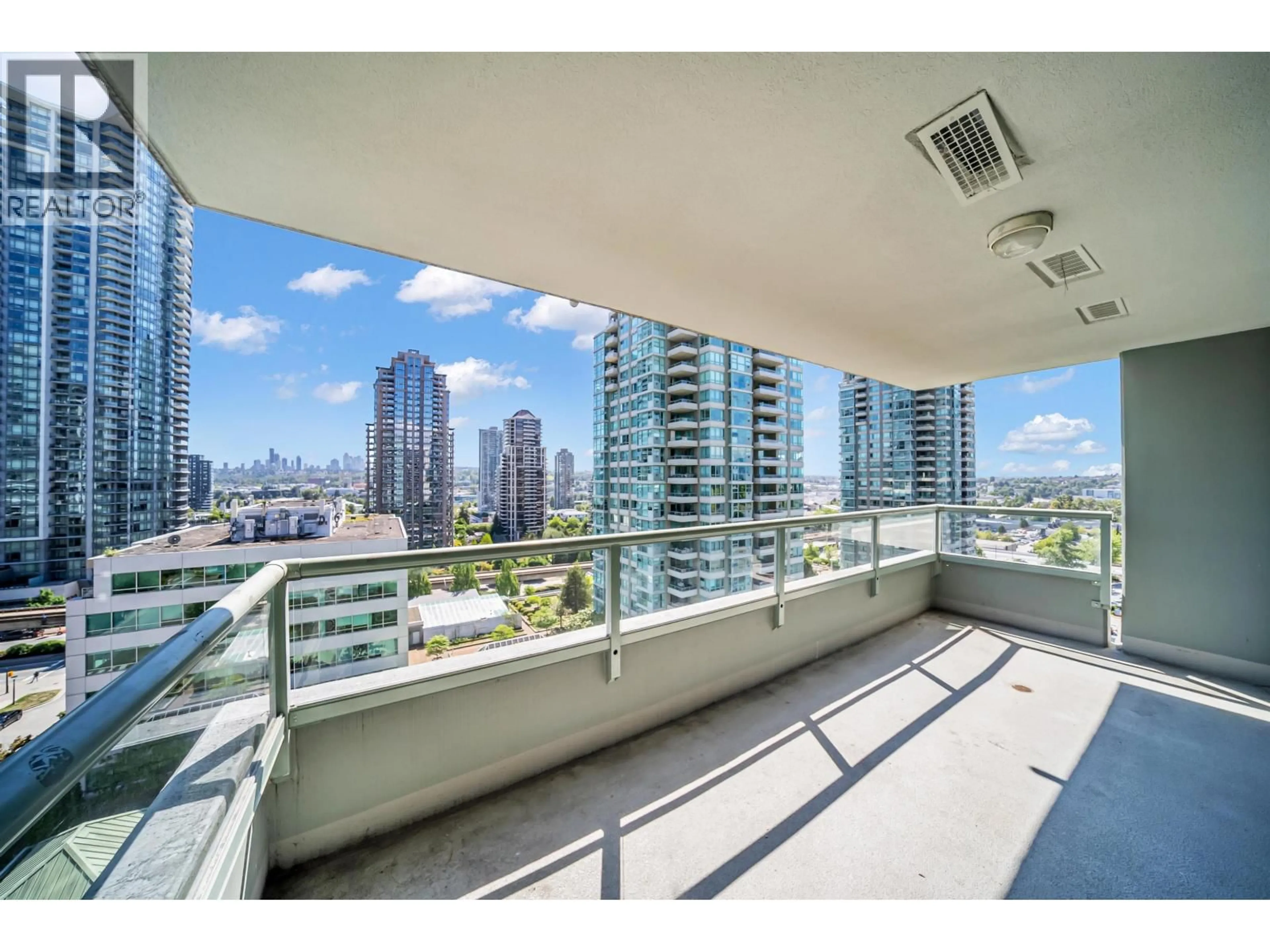 Balcony in the apartment, city buildings view from balcony for 1202 - 4380 HALIFAX STREET, Burnaby British Columbia V5C6R3