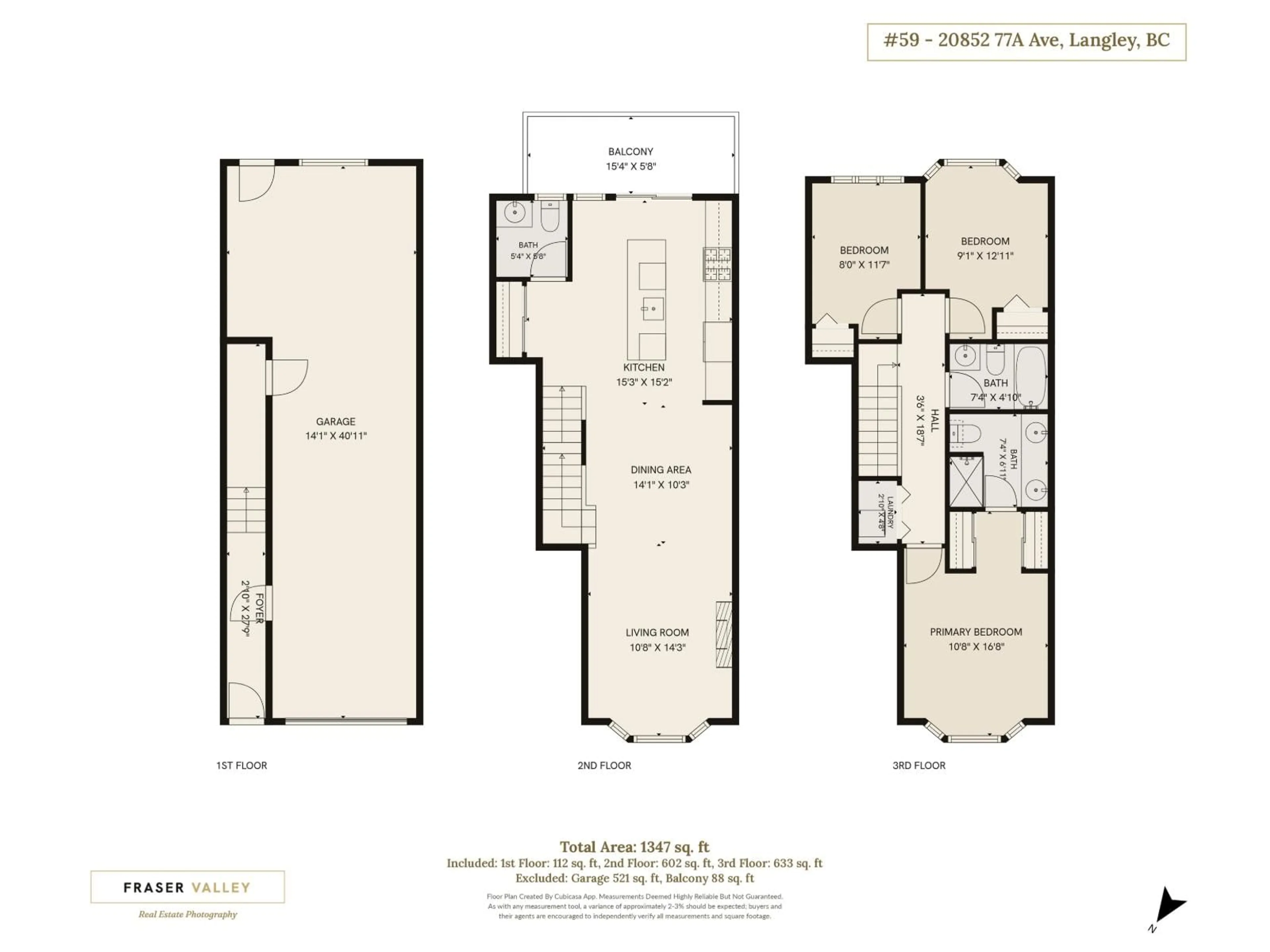 Floor plan for 59 - 20852 77A AVENUE, Langley British Columbia V2Y0R8